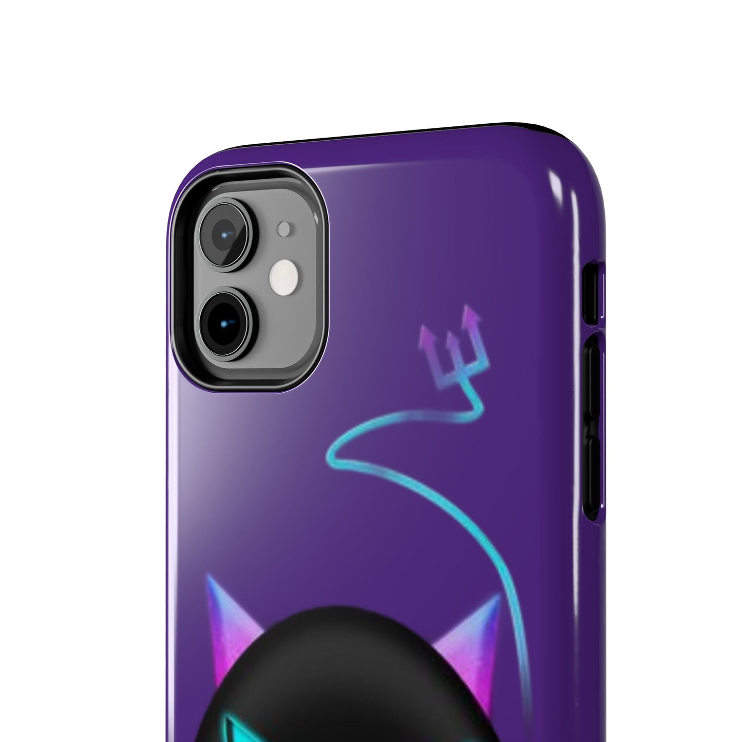 Demonic Cat Tough Phone Case - Cute & Edgy Phone Protection for Cat Lovers
