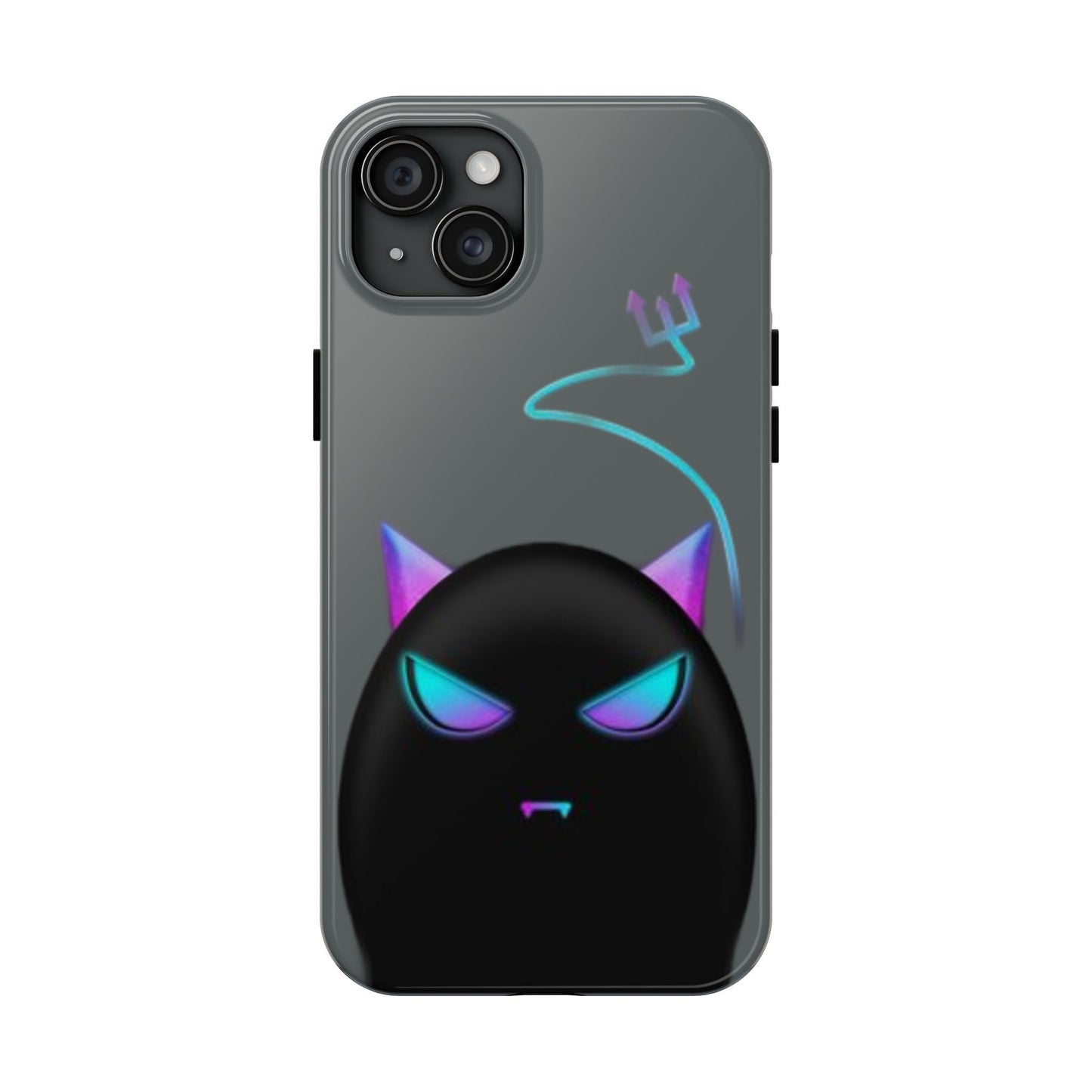 Demonic Cat Tough Phone Case - Cute & Edgy Phone Protection for Cat Lovers