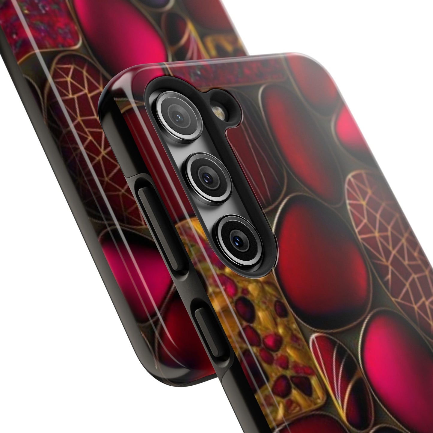 🔴 Tough Phone Cases – Red Stones Design for iPhone & Android – Durable Protection & Stylish Look