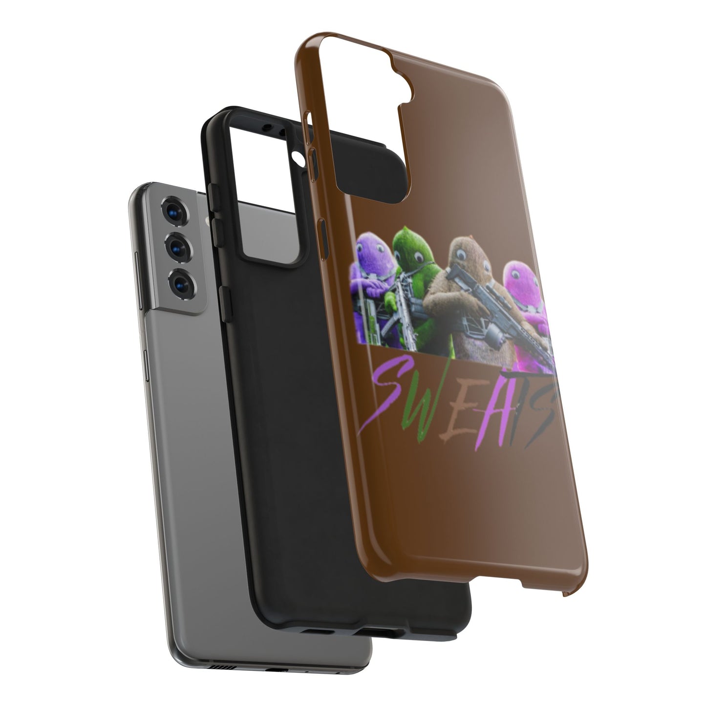 Cool Cartoon-Inspired Tough Phone Case - 'SWEATS'