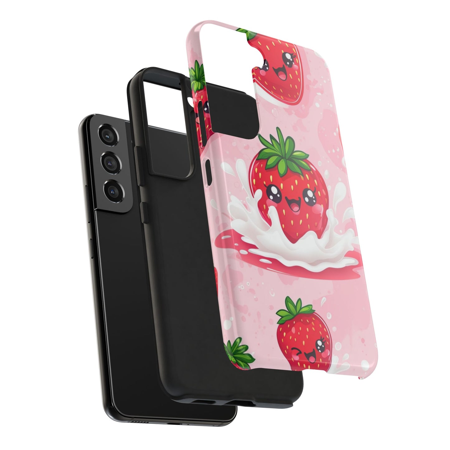 Kawaii Strawberry Tough Phone Case - Cute & Durable Protection