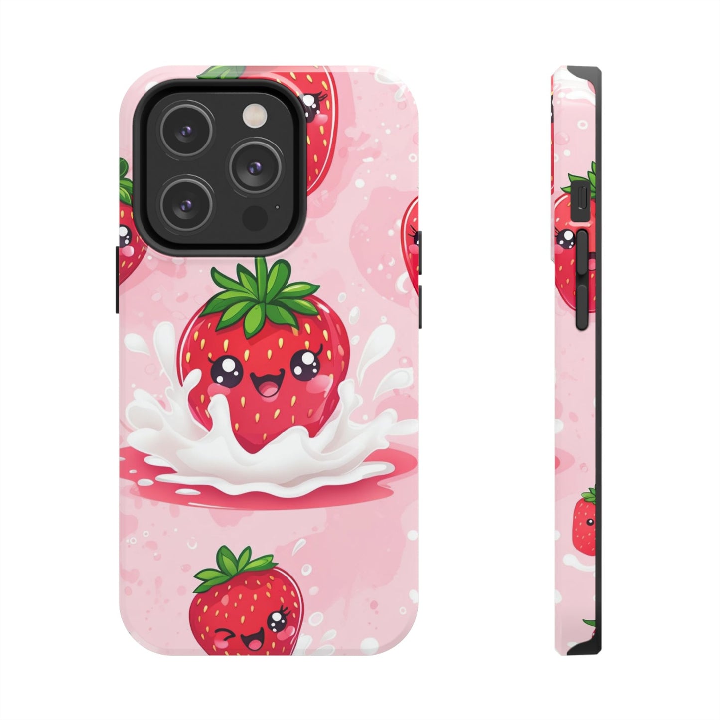Kawaii Strawberry Tough Phone Case - Cute & Durable Protection