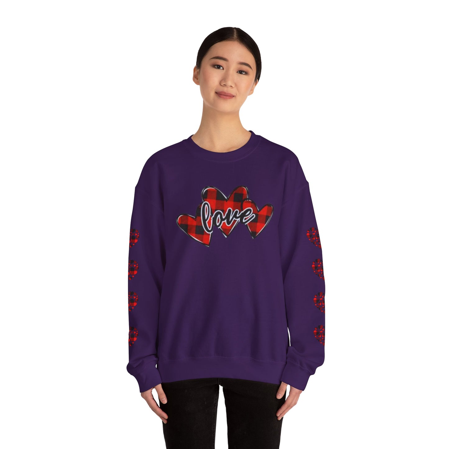 Pearl White Hearts Sweatshirt for Women – Romantic Cozy Love-Inspired Pullover