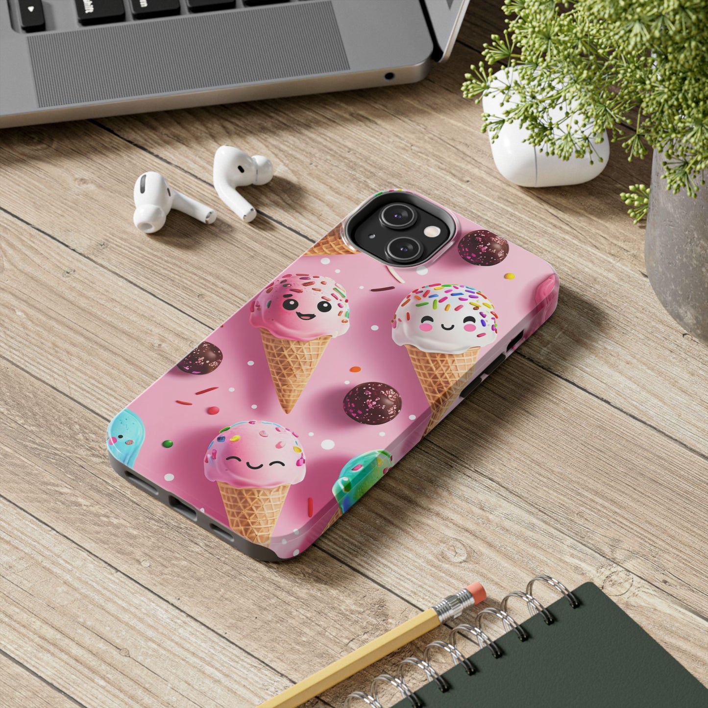 Tough Phone Cases Cute Ice Cream Design