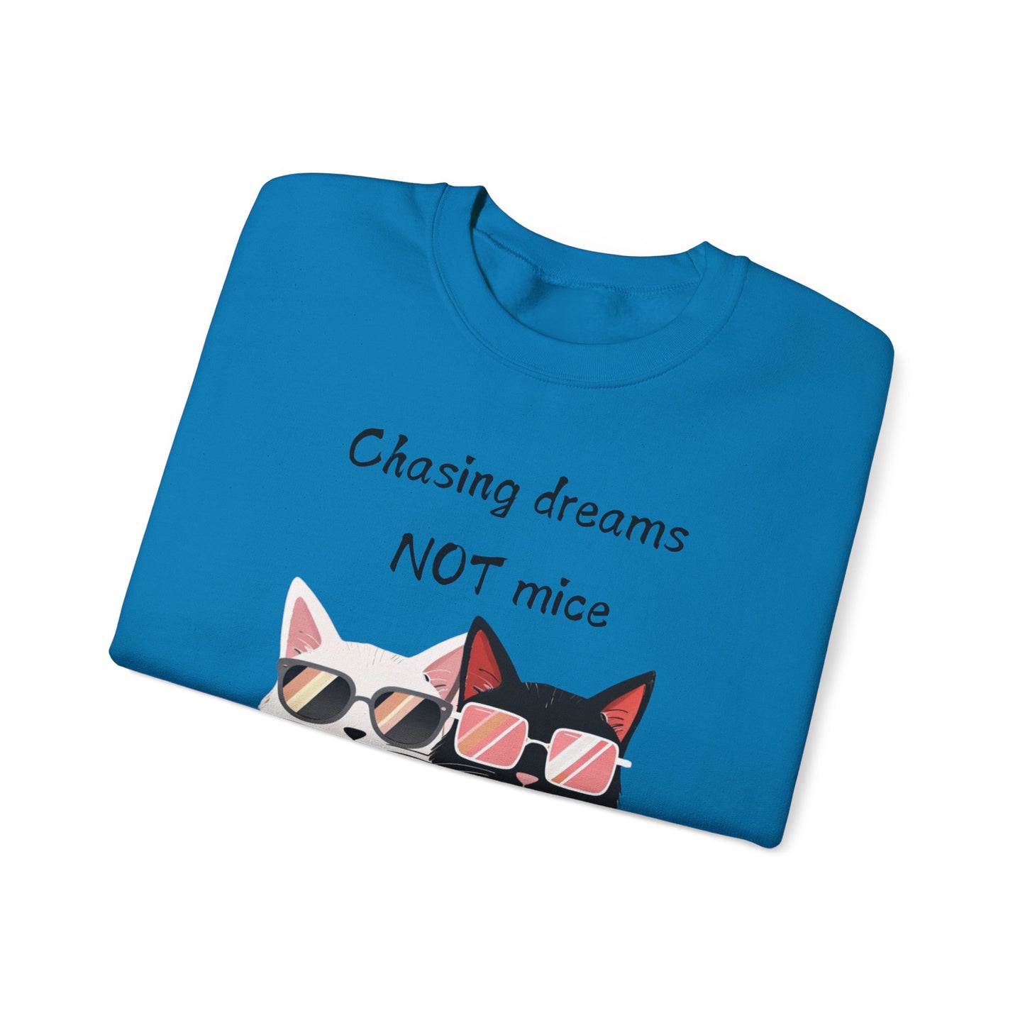 Dusty Lilac Chasing Dreams Cat-Lover Sweater for Men & Women – Whiskered Motivation Style