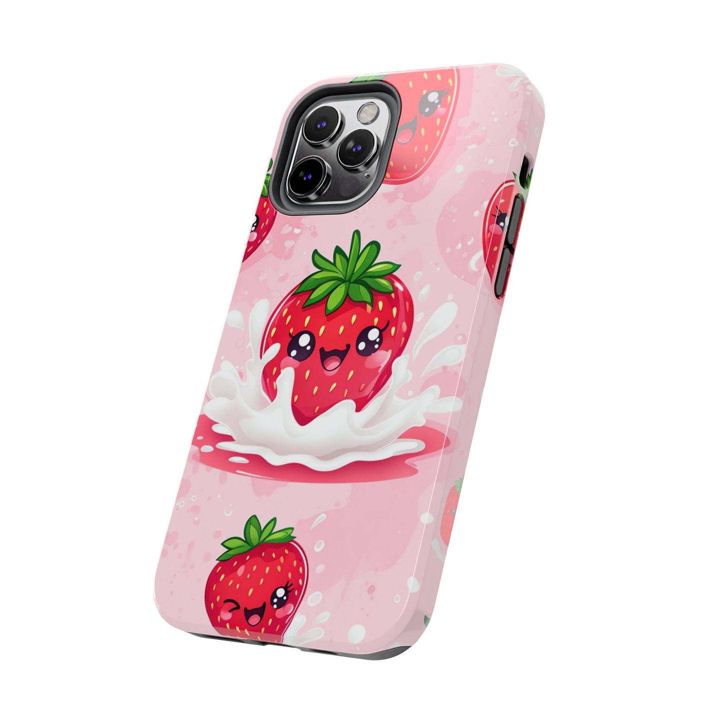 Kawaii Strawberry Tough Phone Case - Cute & Durable Protection