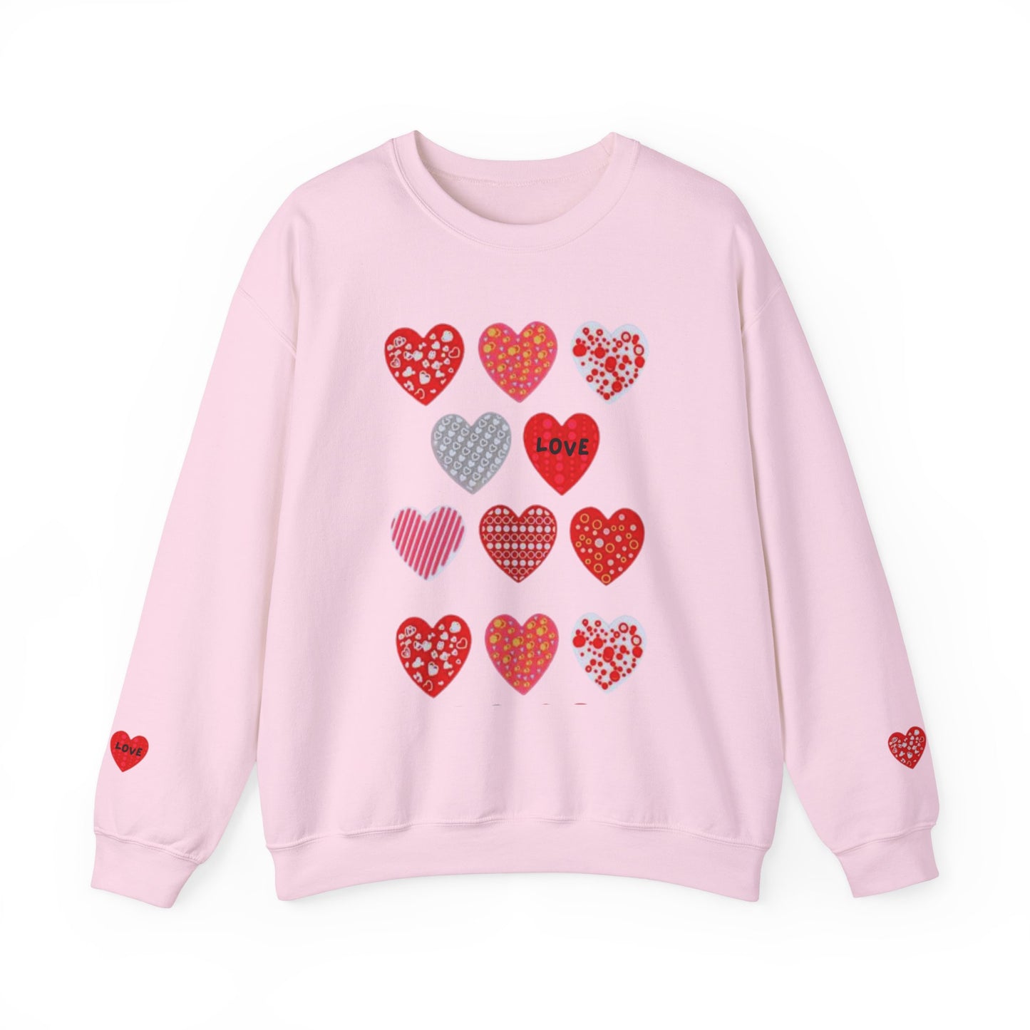 Ivory Cloud White Sweatshirt for Women – Love Hearts Cozy Everyday Sweater