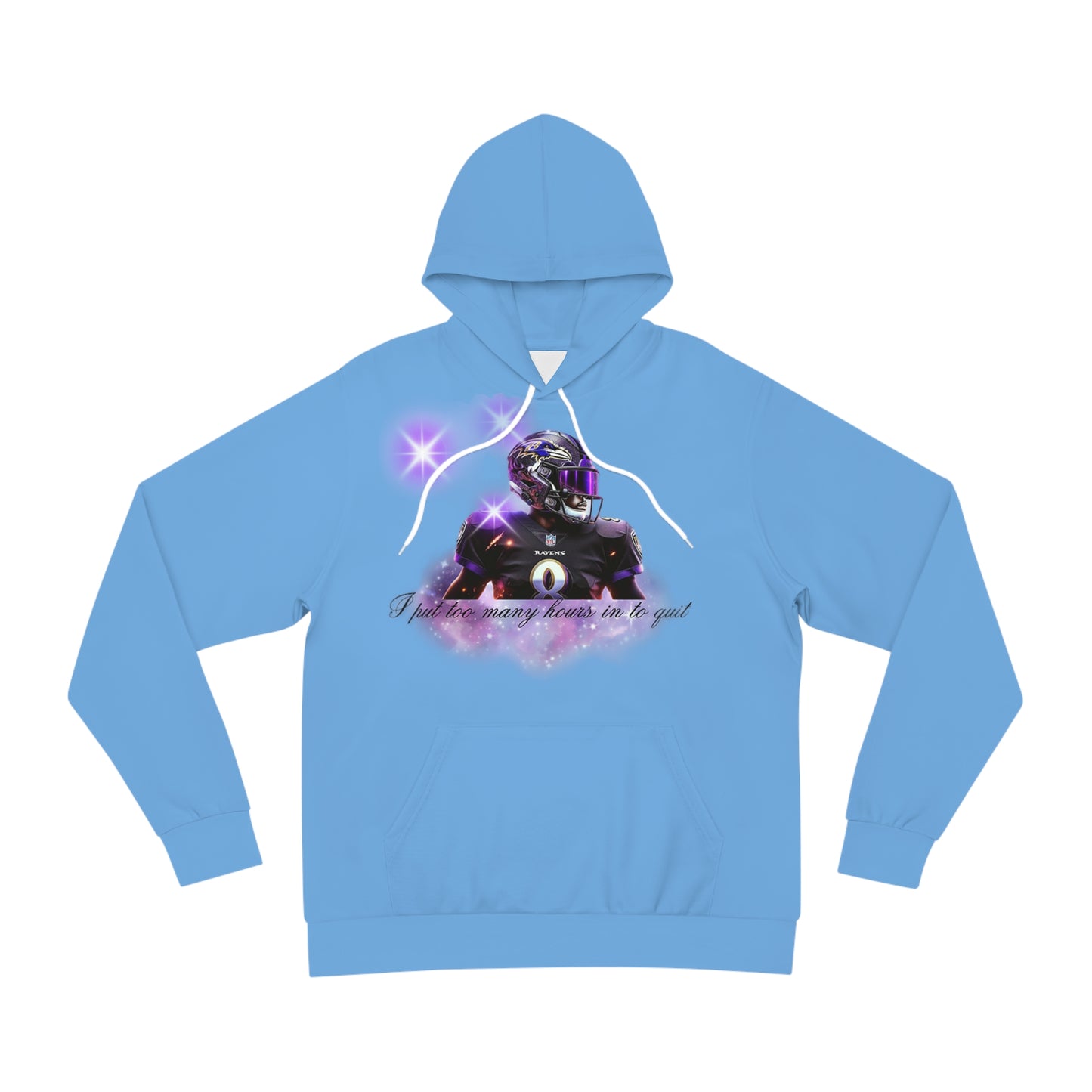 Glacier Blue "Hours In, Victory Out" NFL Hoodie – Champion’s Work Ethic Football Sweatshirt
