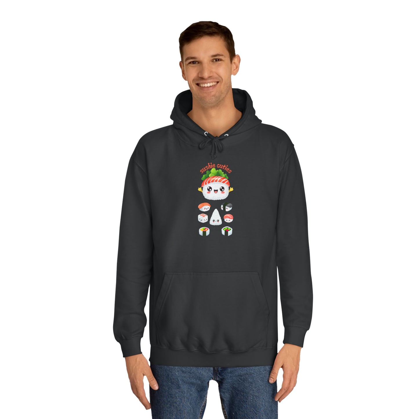 π£ Cute Sushi Characters White Sweater β Cozy & Fun for Men & Women! π£