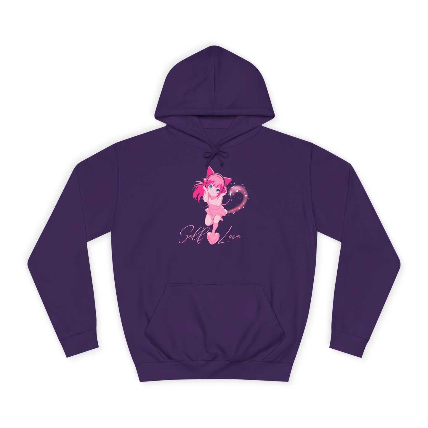Charcoal Grey Self-Love Sweatshirt – Cute Pink Anime Aesthetic Pullover