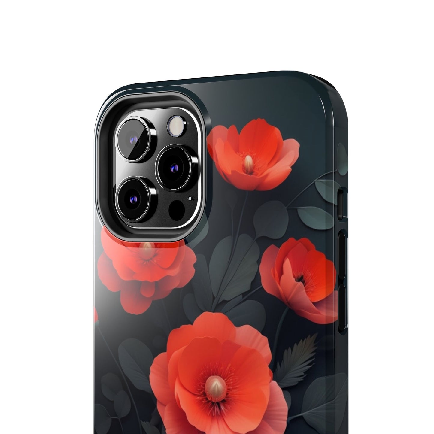 Vibrant Floral Tough Phone Case - Durable Protection with Gorgeous Red Poppies for iPhones & Androids πΊπ±