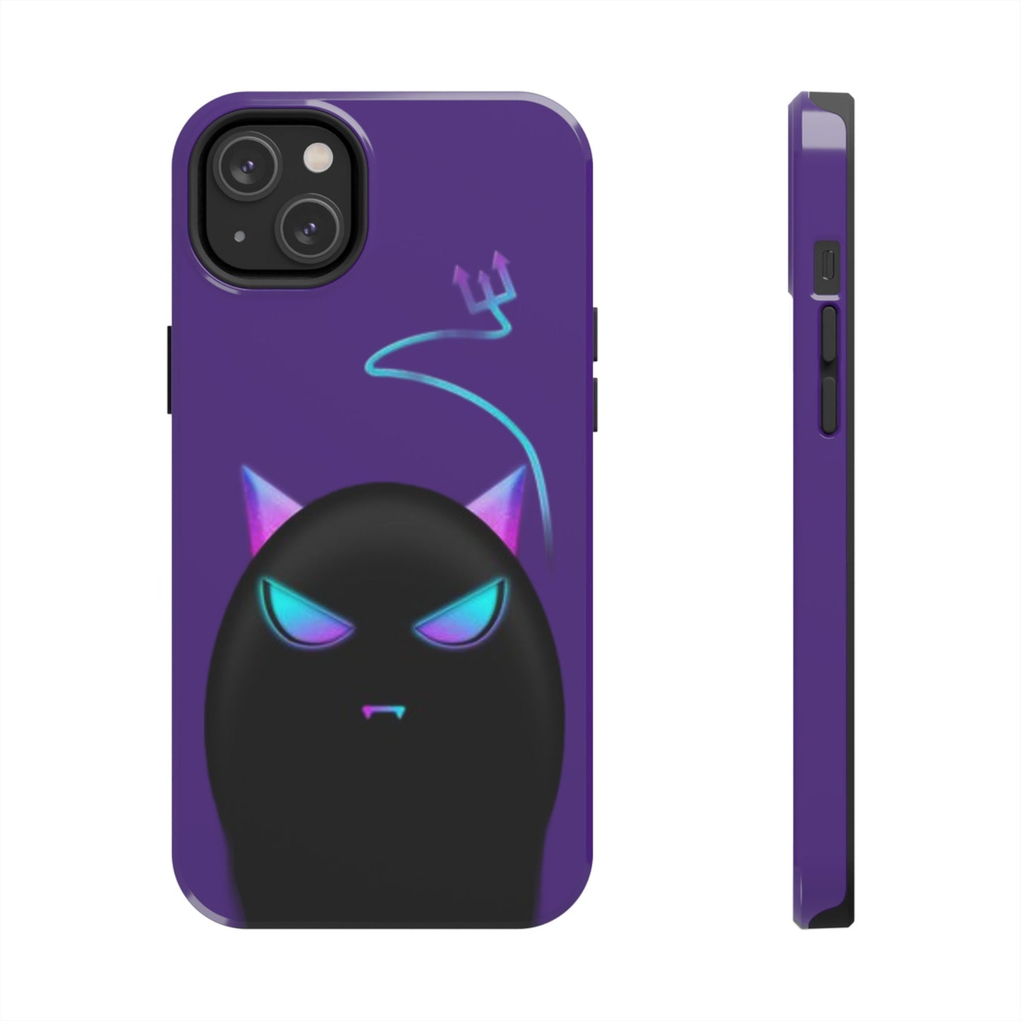 Demonic Cat Tough Phone Case - Cute & Edgy Phone Protection for Cat Lovers