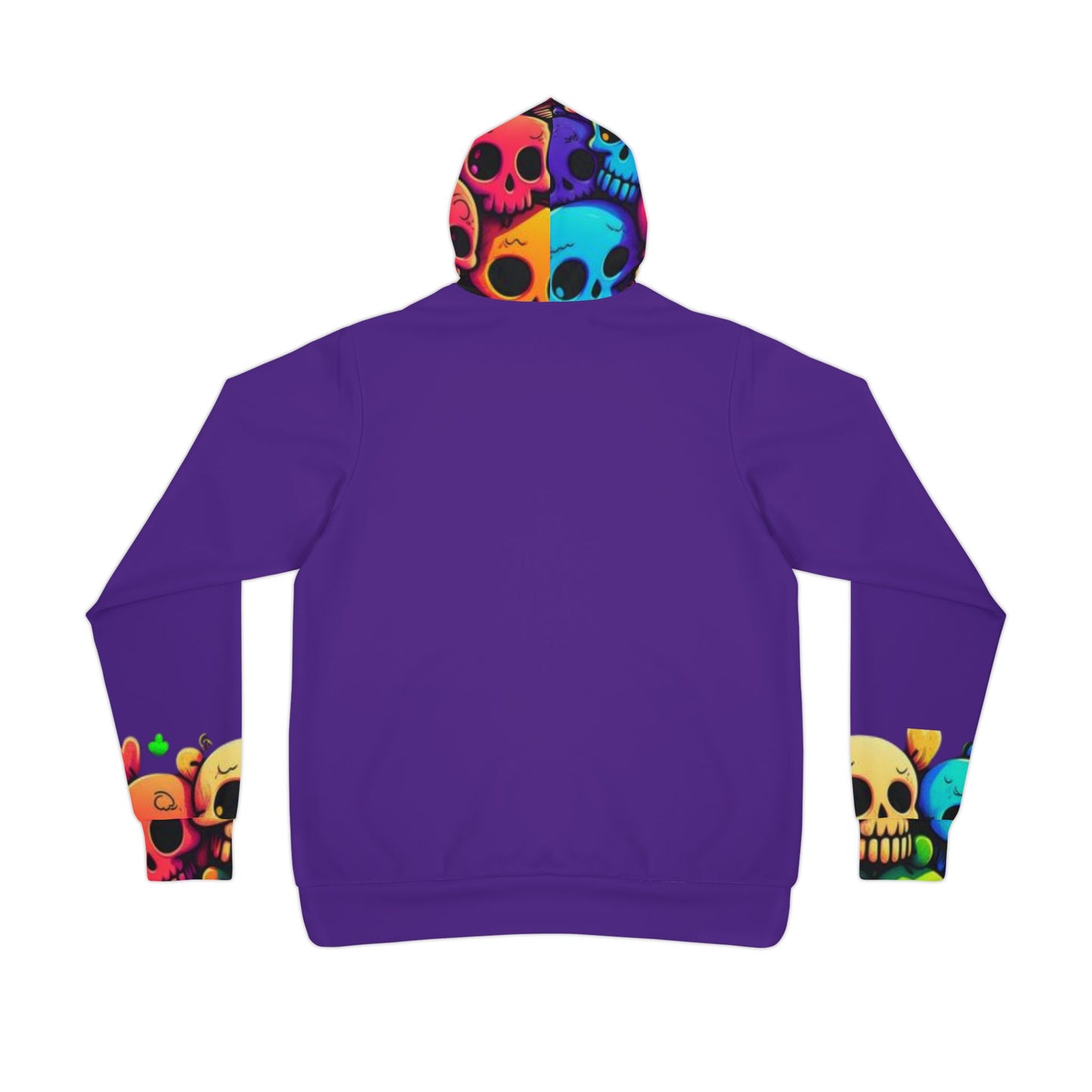💜💀 Colorful Skulls Purple Hoodie – Bold & Edgy Streetwear for Men & Women