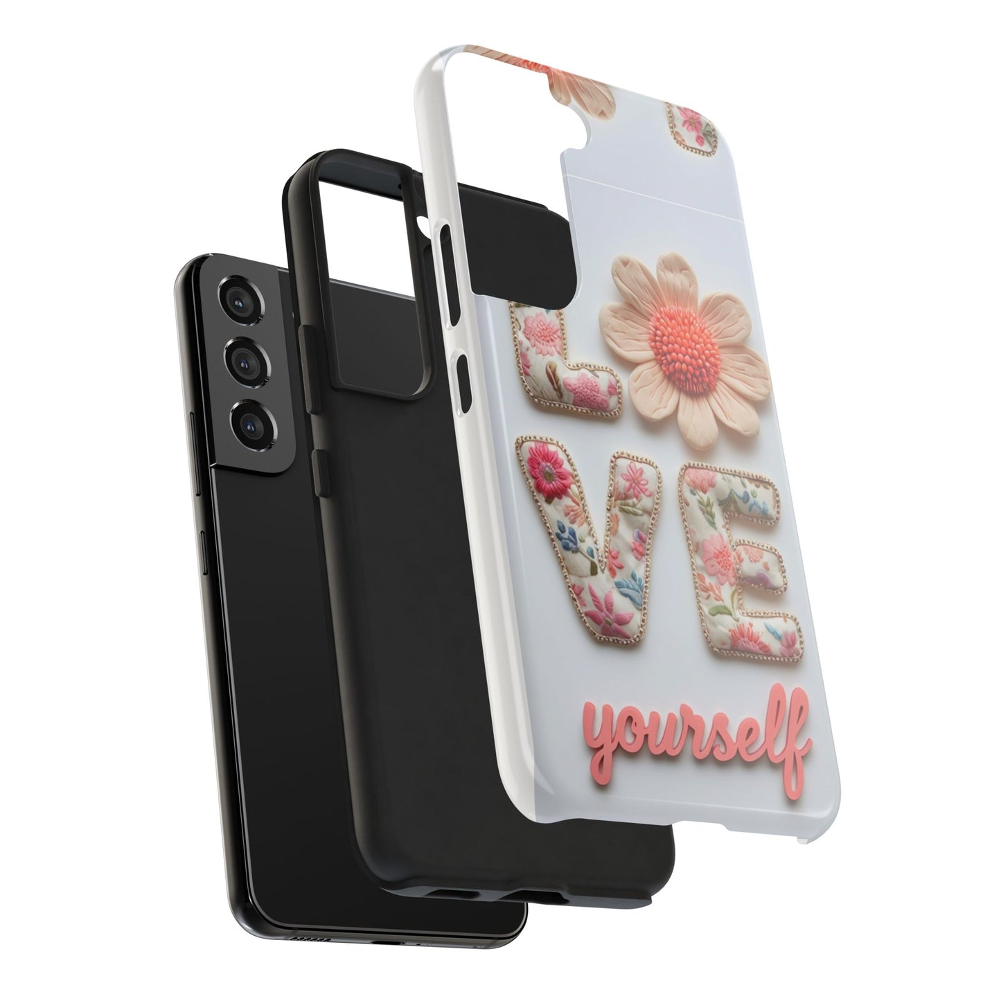 Floral 'Love Yourself' Tough Phone Case