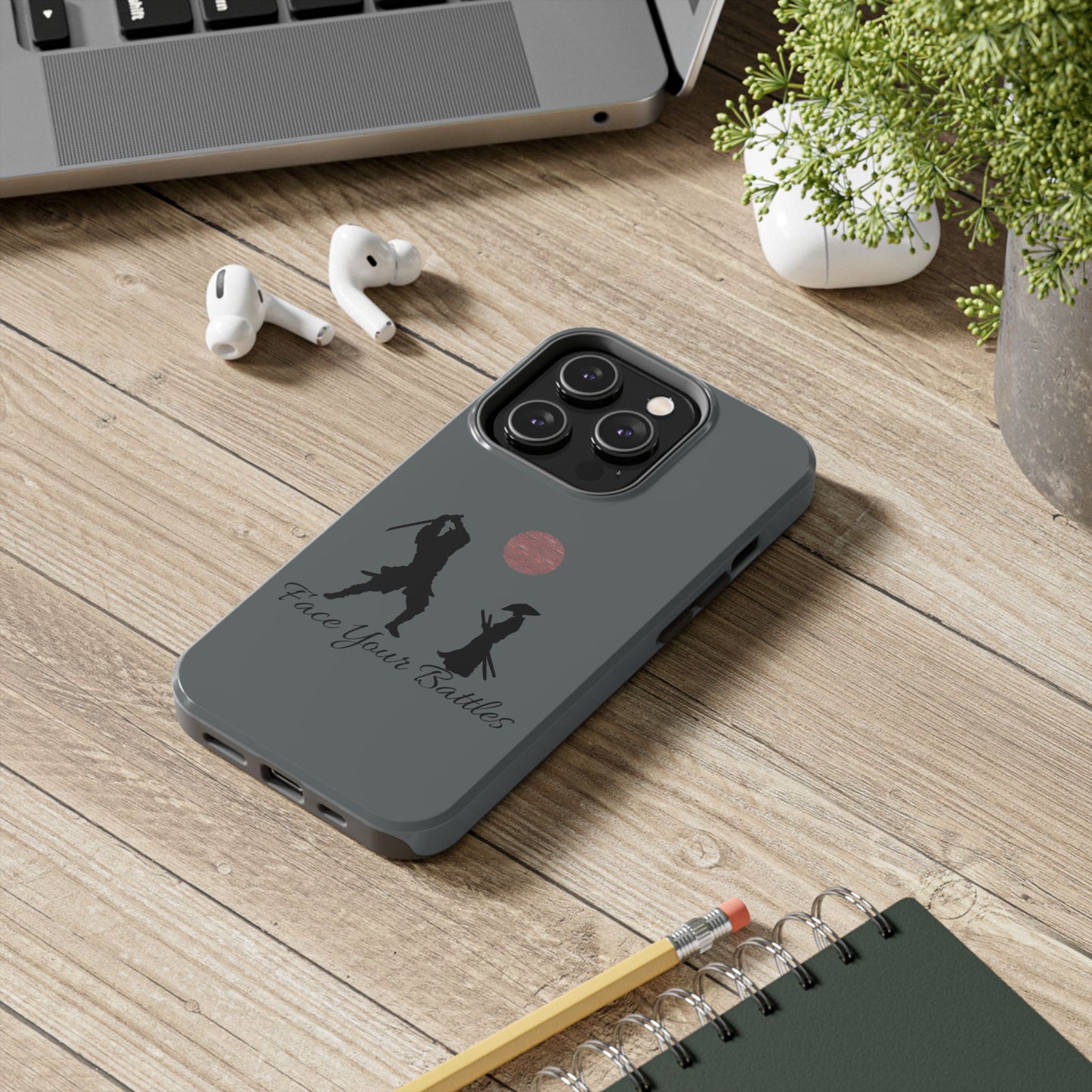 Phone case- Face Your Battles Tough Phone Case - Durable Protection
