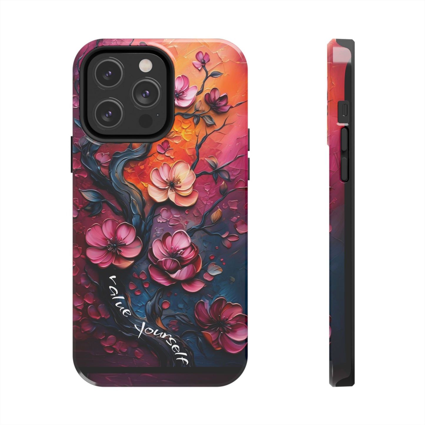 Value Yourself Floral Tough Phone Case