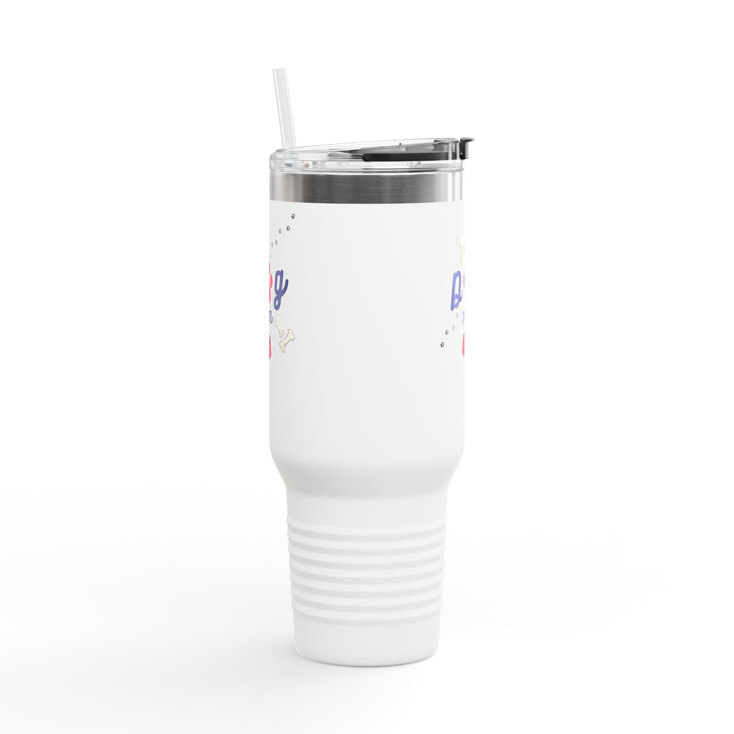 🐶 Dog Mom Insulated Travel Mug – 40oz Stainless Steel Coffee Cup for Pet Lovers
