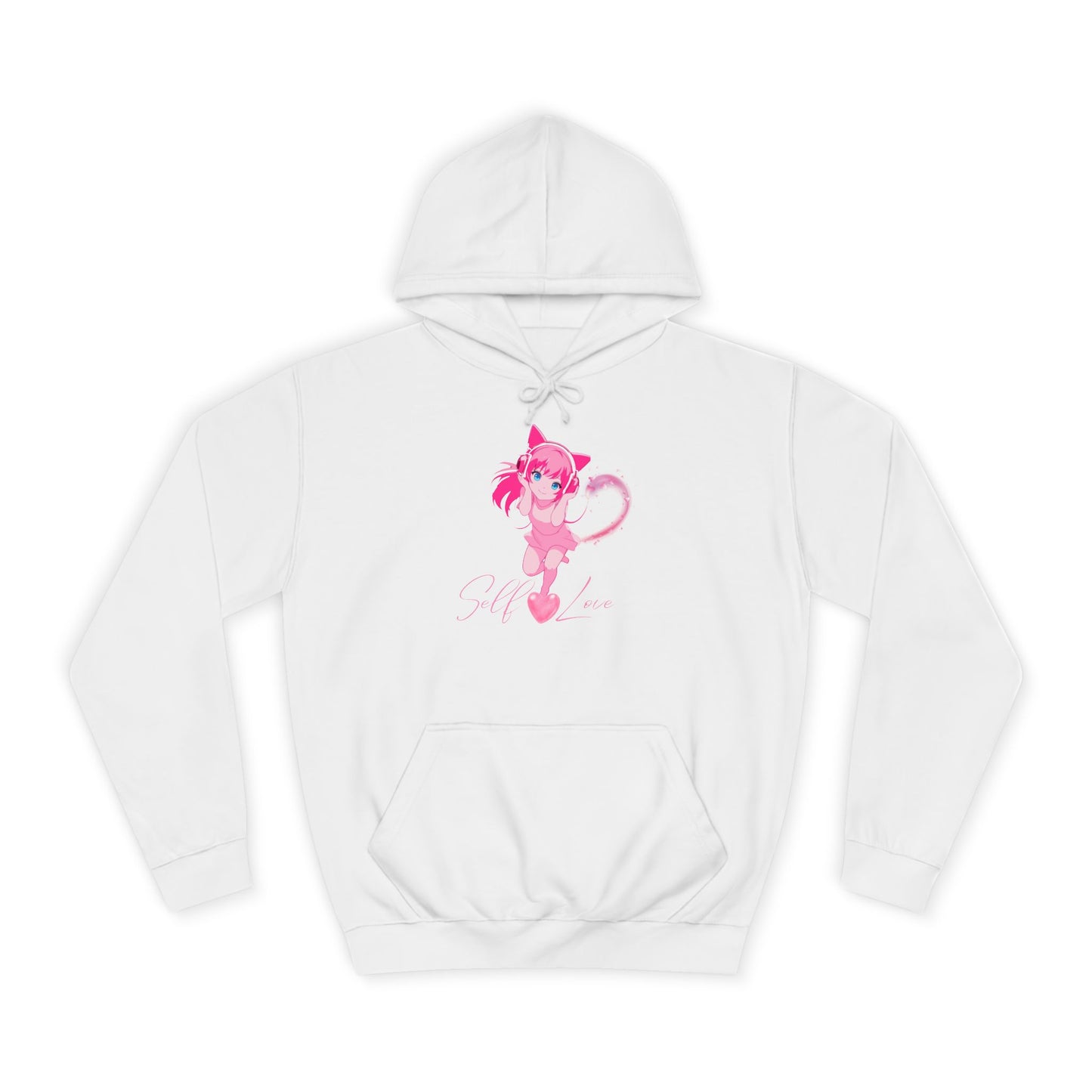 Charcoal Grey Self-Love Sweatshirt – Cute Pink Anime Aesthetic Pullover