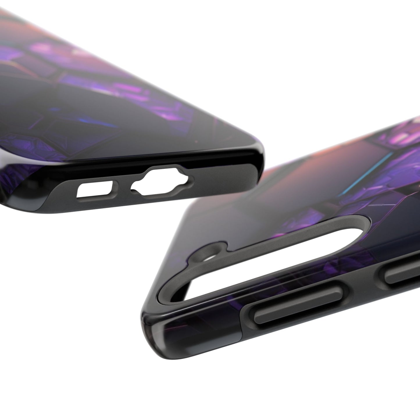 Hexagonal Tough Phone Case - Vibrant Protective Design for Tech Enthusiasts