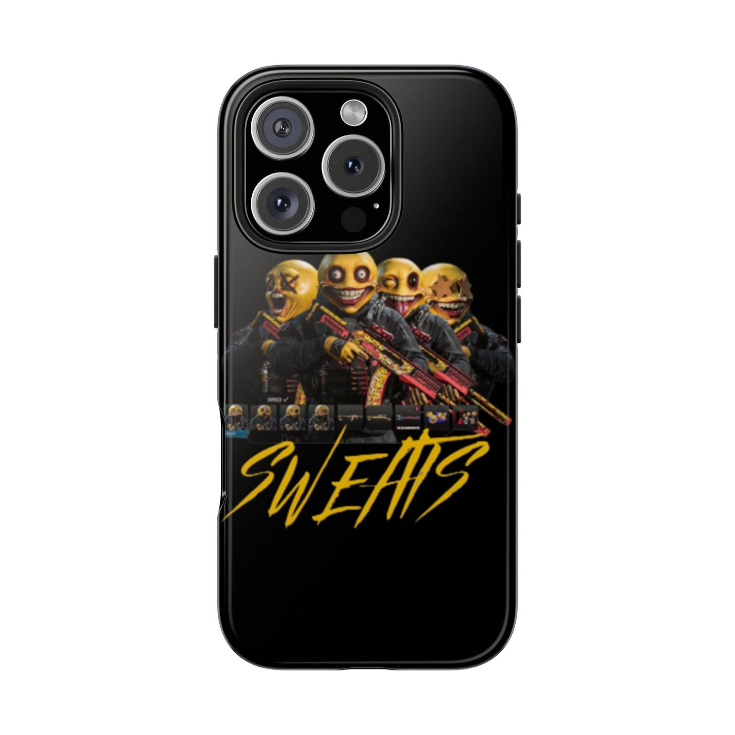 Tough Phone Cases - Bold 'SWEATS' Design for Gamers & Trendsetters