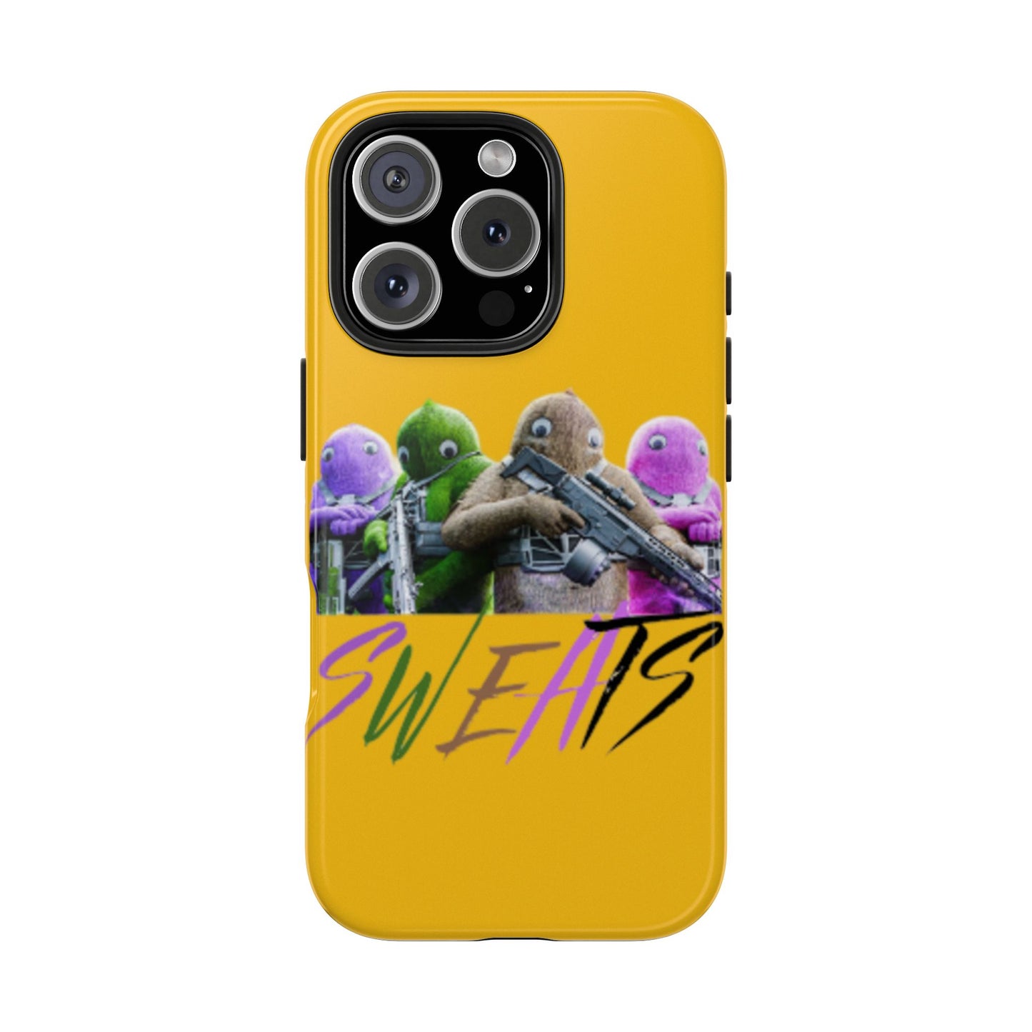 Cool Cartoon-Inspired Tough Phone Case - 'SWEATS'