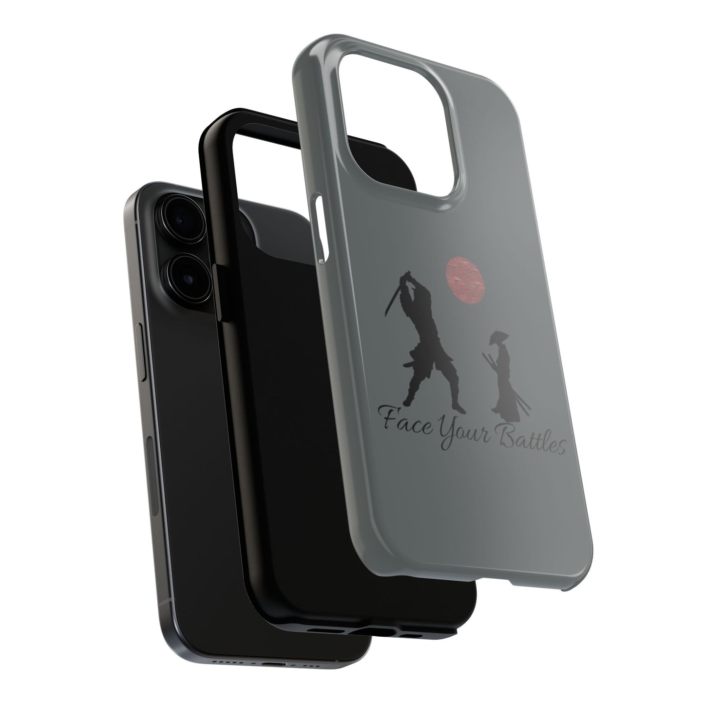 Phone case- Face Your Battles Tough Phone Case - Durable Protection
