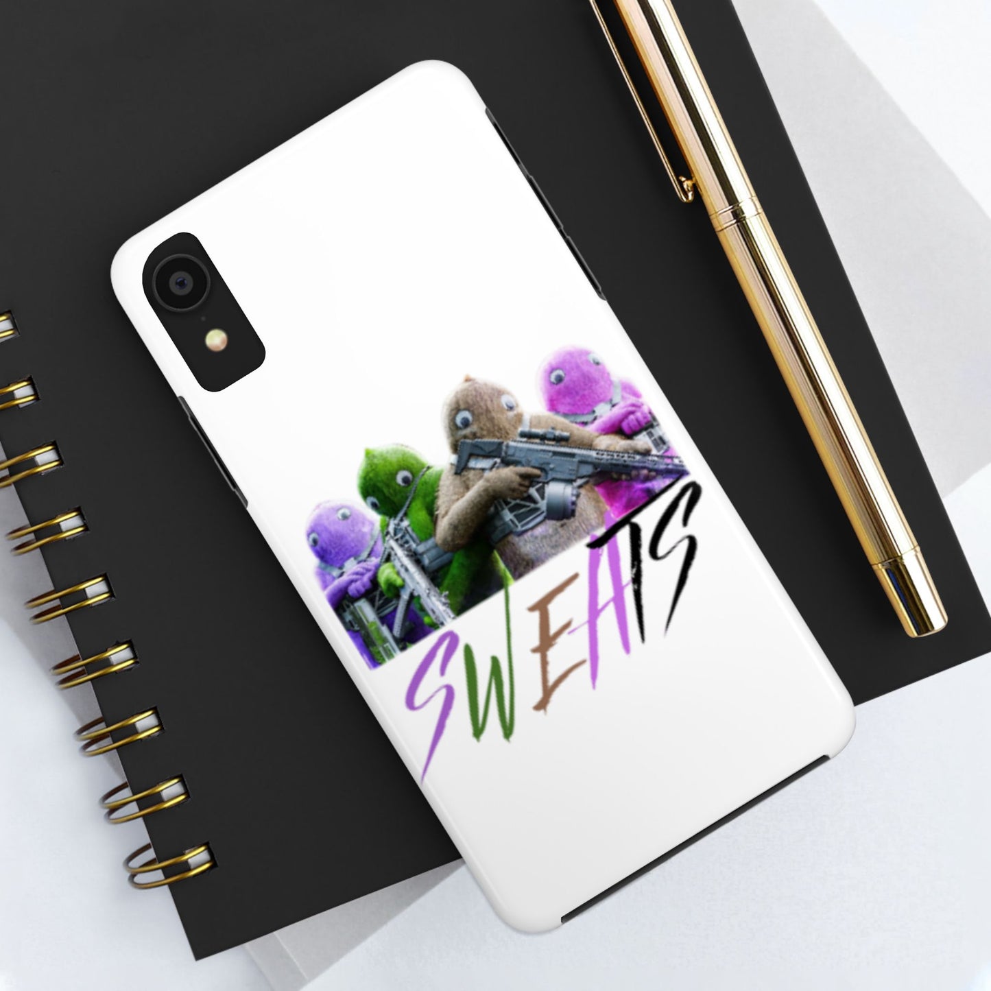 Cool Cartoon-Inspired Tough Phone Case - 'SWEATS'