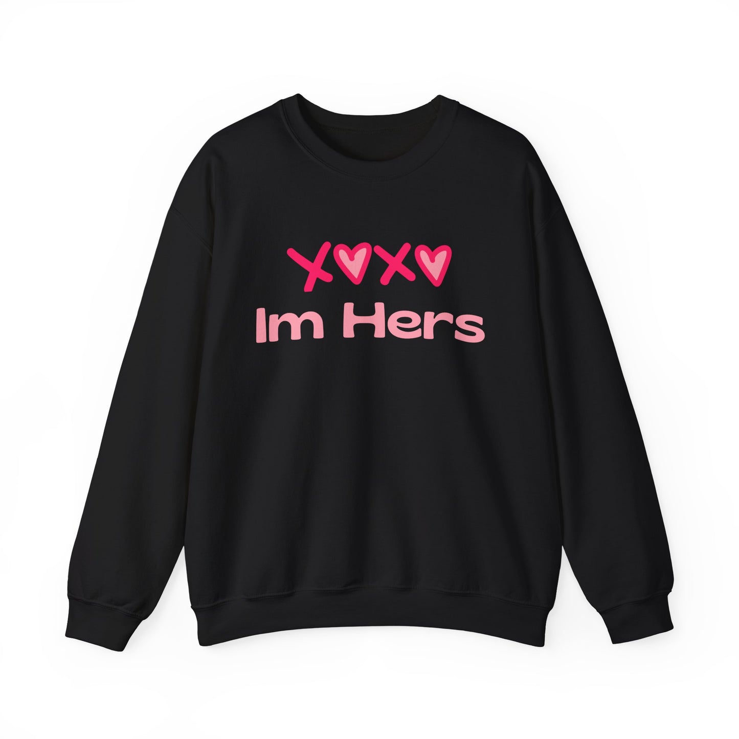 "XOXO ‘I’m His’ Crewneck Sweatshirt – Romantic Unisex Pullover | Cozy Valentine’s Day & Everyday Love Apparel"
