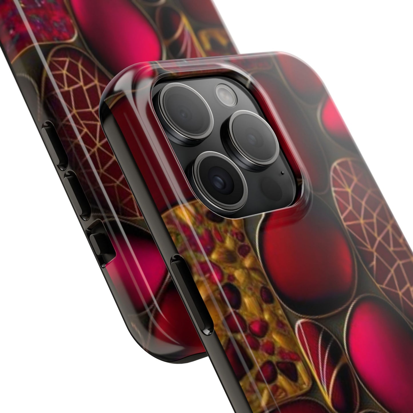 🔴 Tough Phone Cases – Red Stones Design for iPhone & Android – Durable Protection & Stylish Look