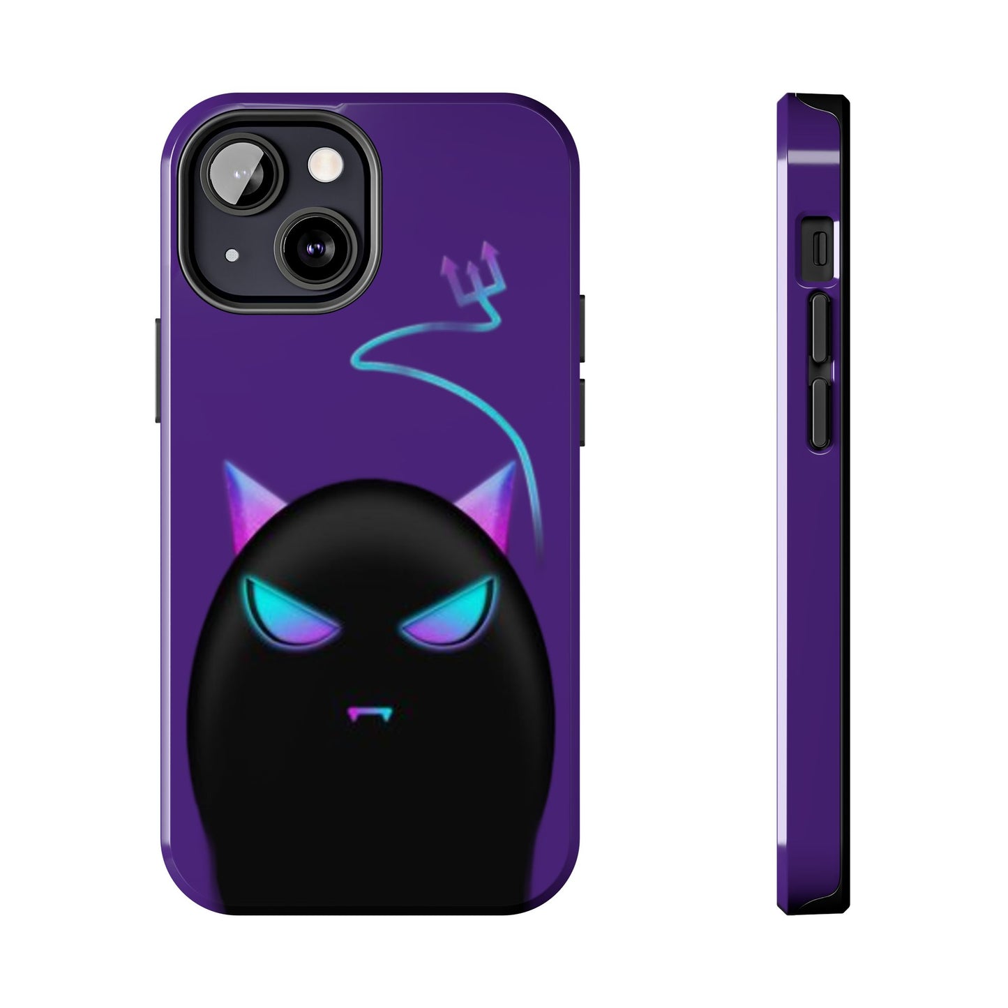 Demonic Cat Tough Phone Case - Cute & Edgy Phone Protection for Cat Lovers