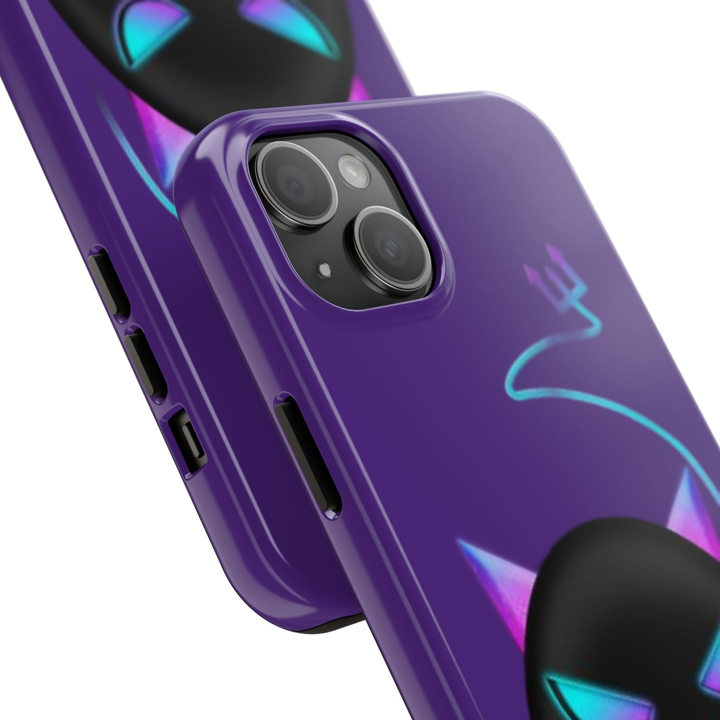 Demonic Cat Tough Phone Case - Cute & Edgy Phone Protection for Cat Lovers