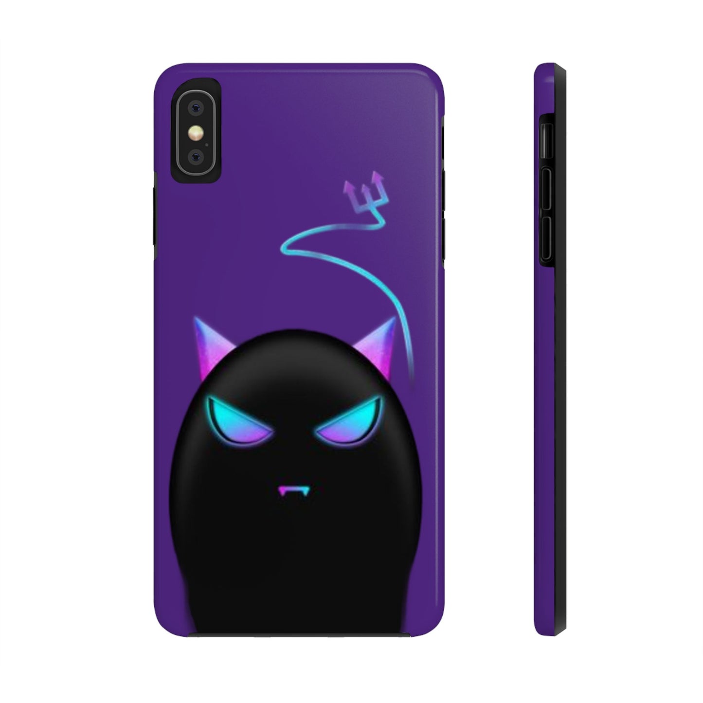 Demonic Cat Tough Phone Case - Cute & Edgy Phone Protection for Cat Lovers