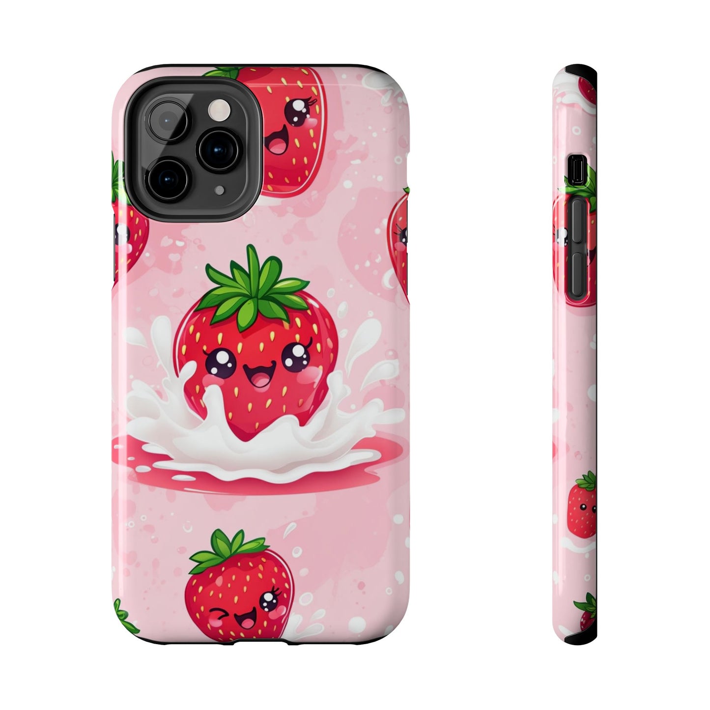 Kawaii Strawberry Tough Phone Case - Cute & Durable Protection
