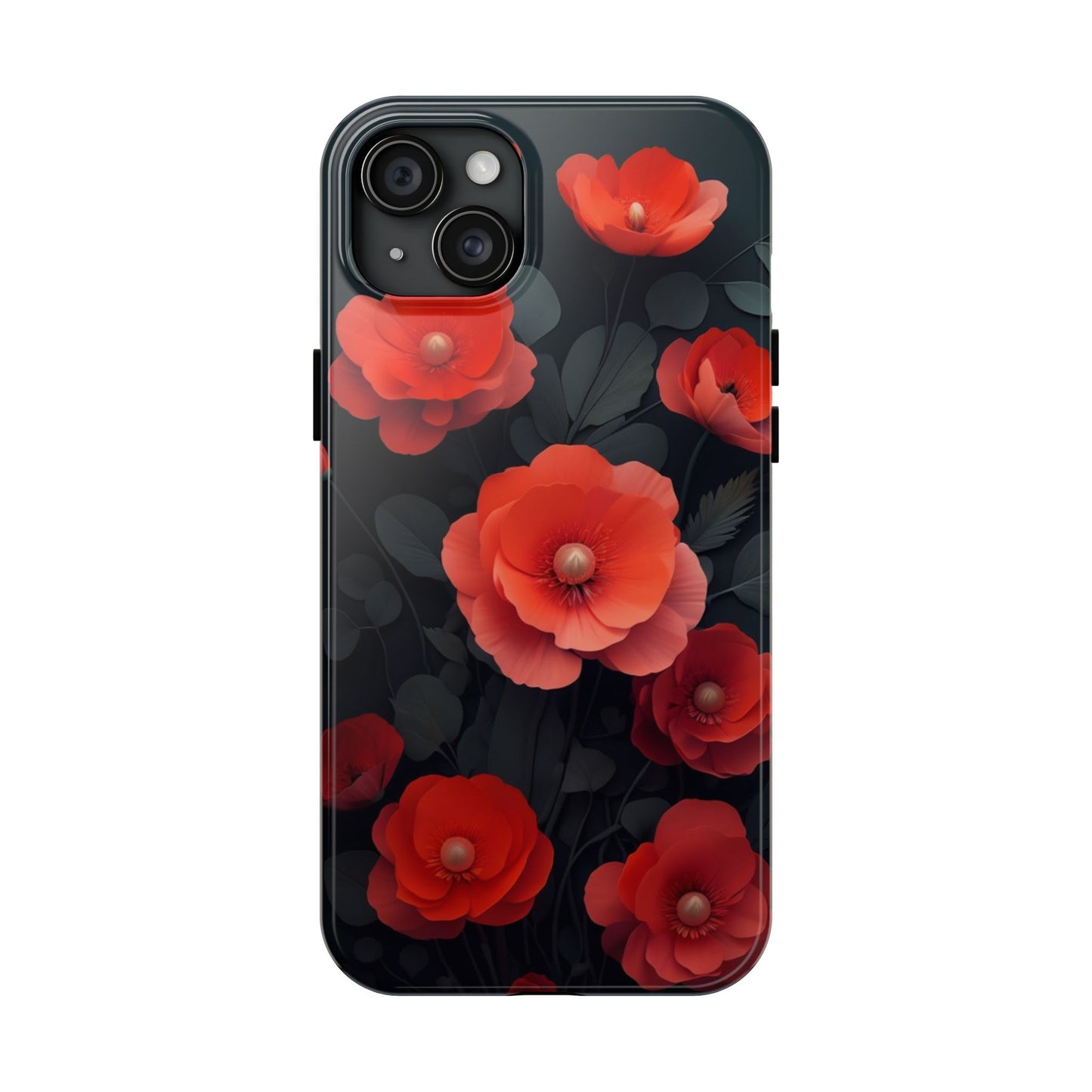 Vibrant Floral Tough Phone Case - Durable Protection with Gorgeous Red Poppies for iPhones & Androids πΊπ±