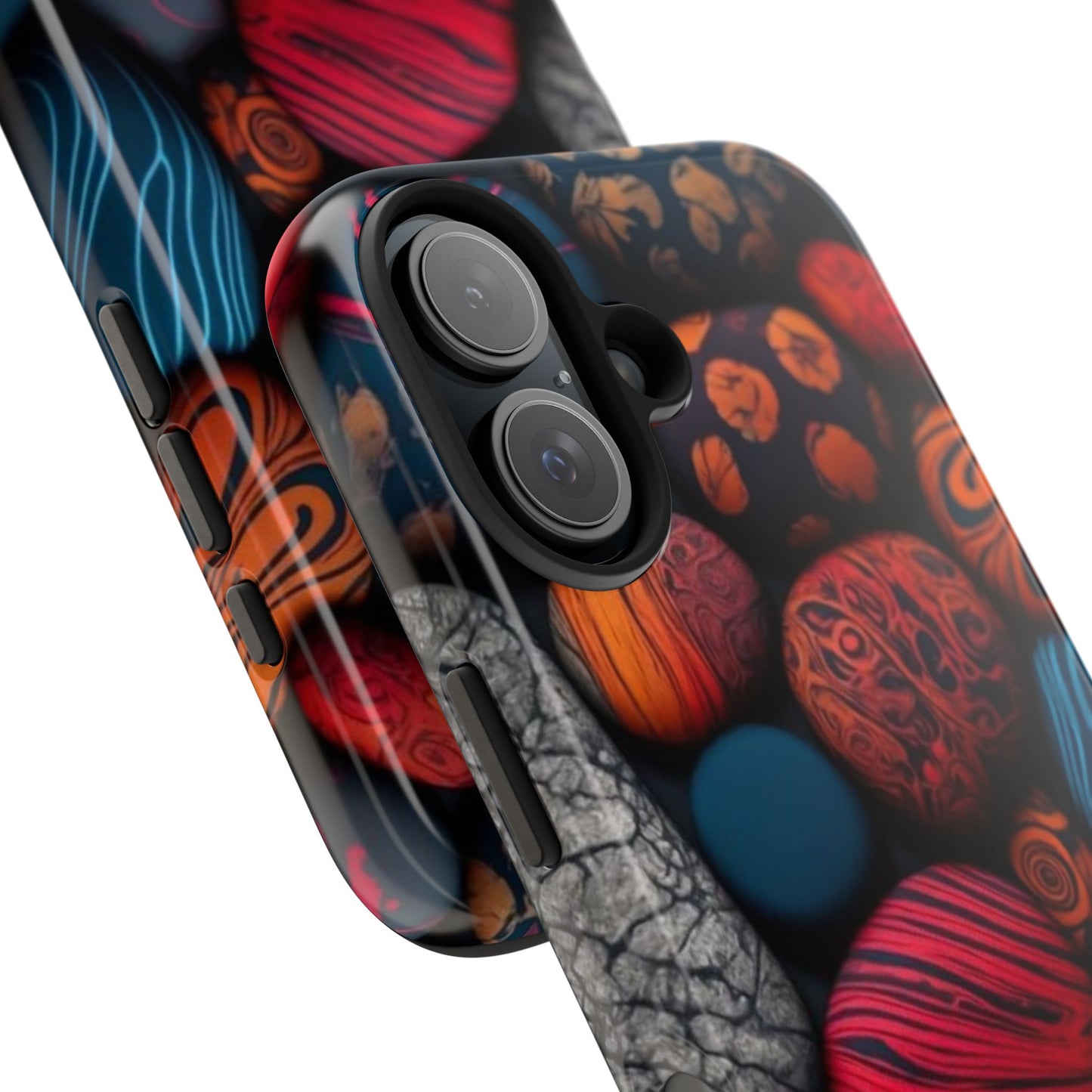 π₯ Vibrant Rock Pattern Tough Phone Case β Shockproof Protection for iPhones π±