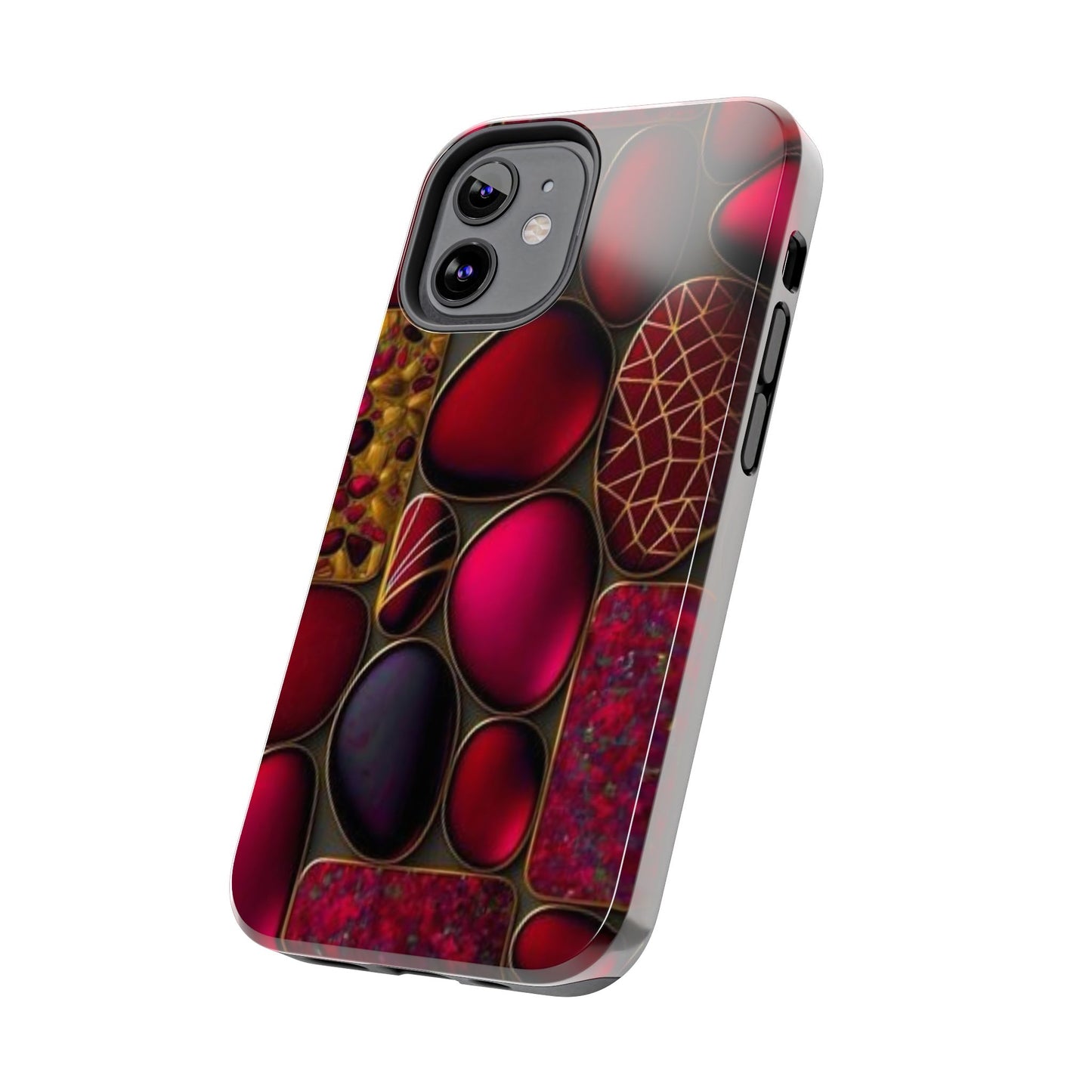 🔴 Tough Phone Cases – Red Stones Design for iPhone & Android – Durable Protection & Stylish Look