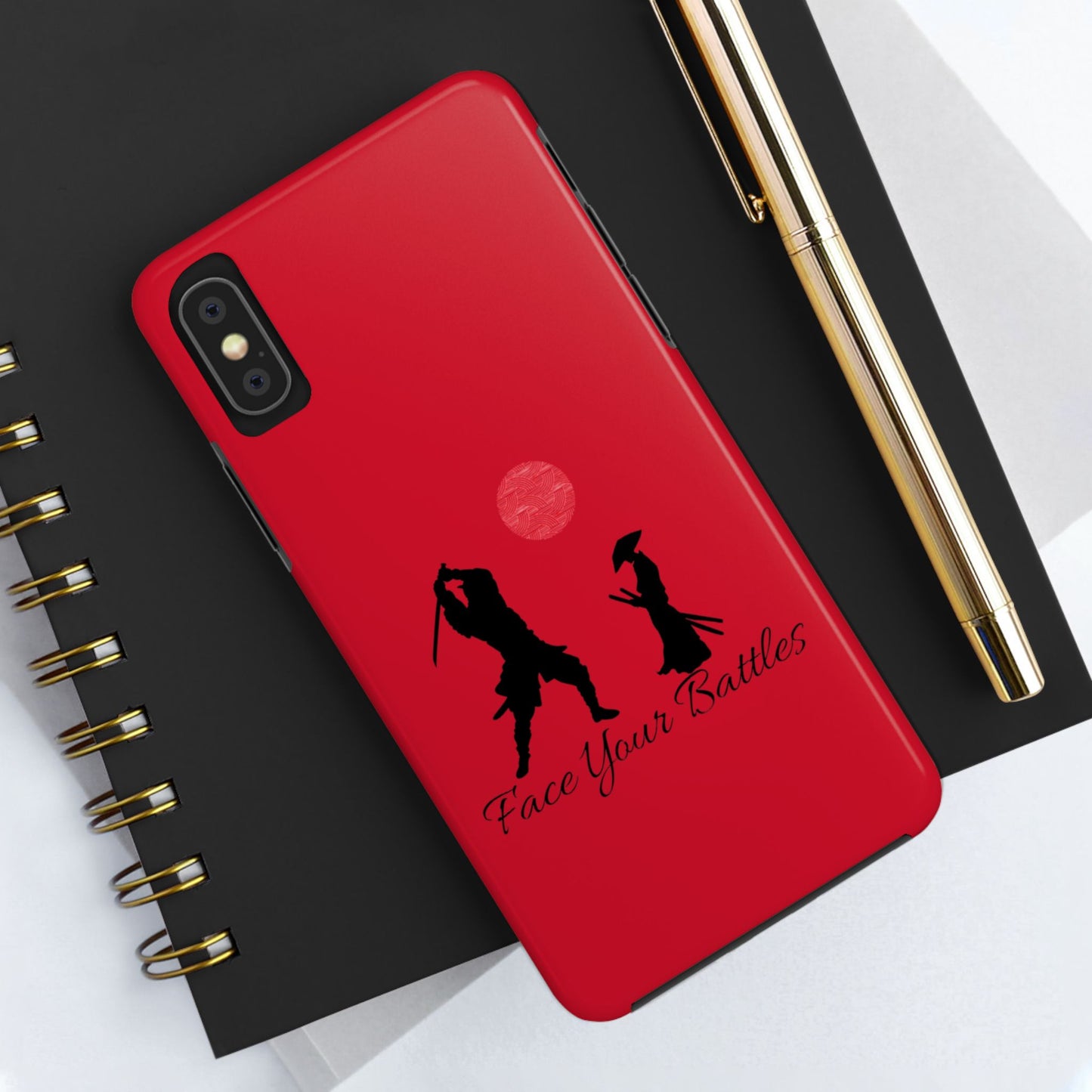 Phone case- Face Your Battles Tough Phone Case - Durable Protection