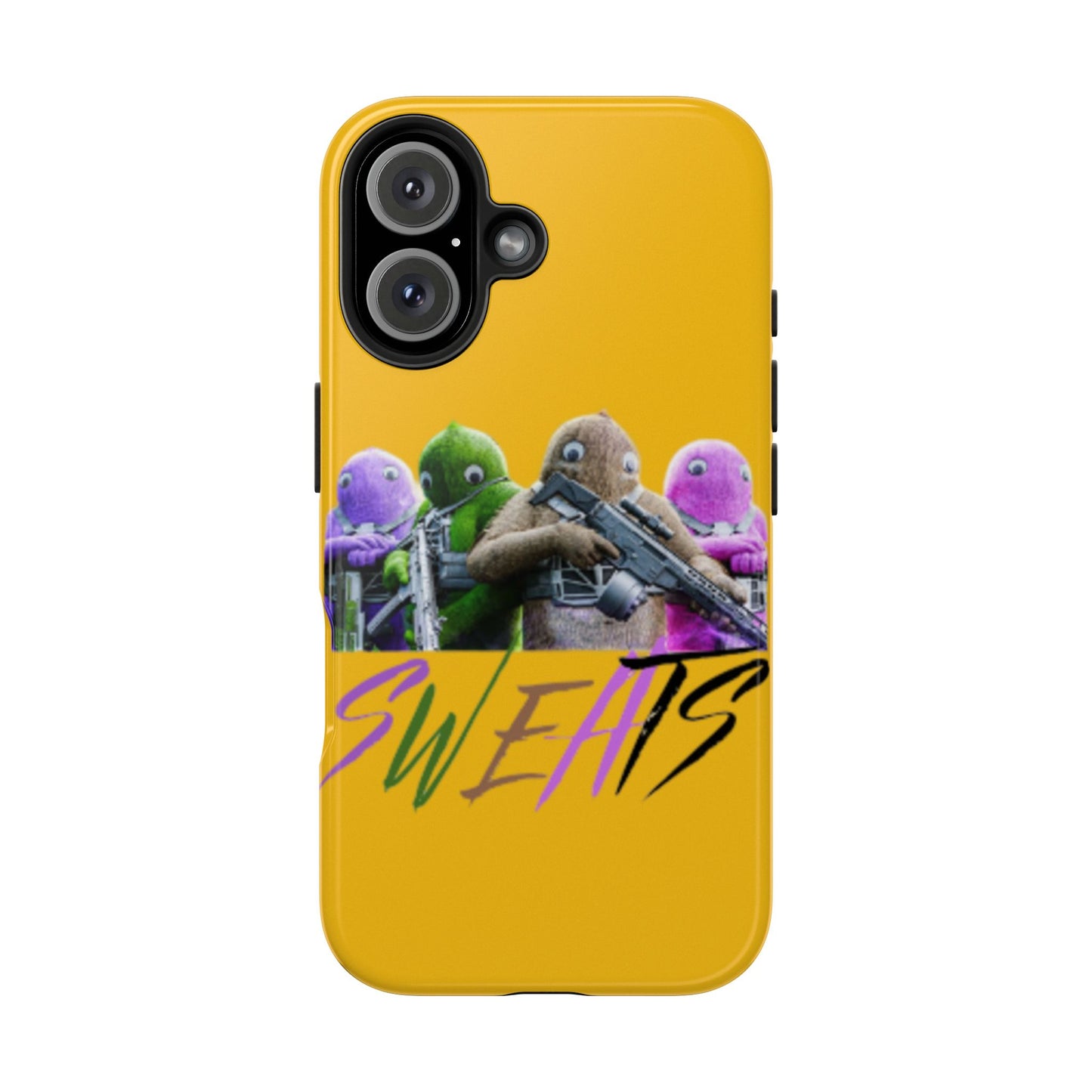 Cool Cartoon-Inspired Tough Phone Case - 'SWEATS'