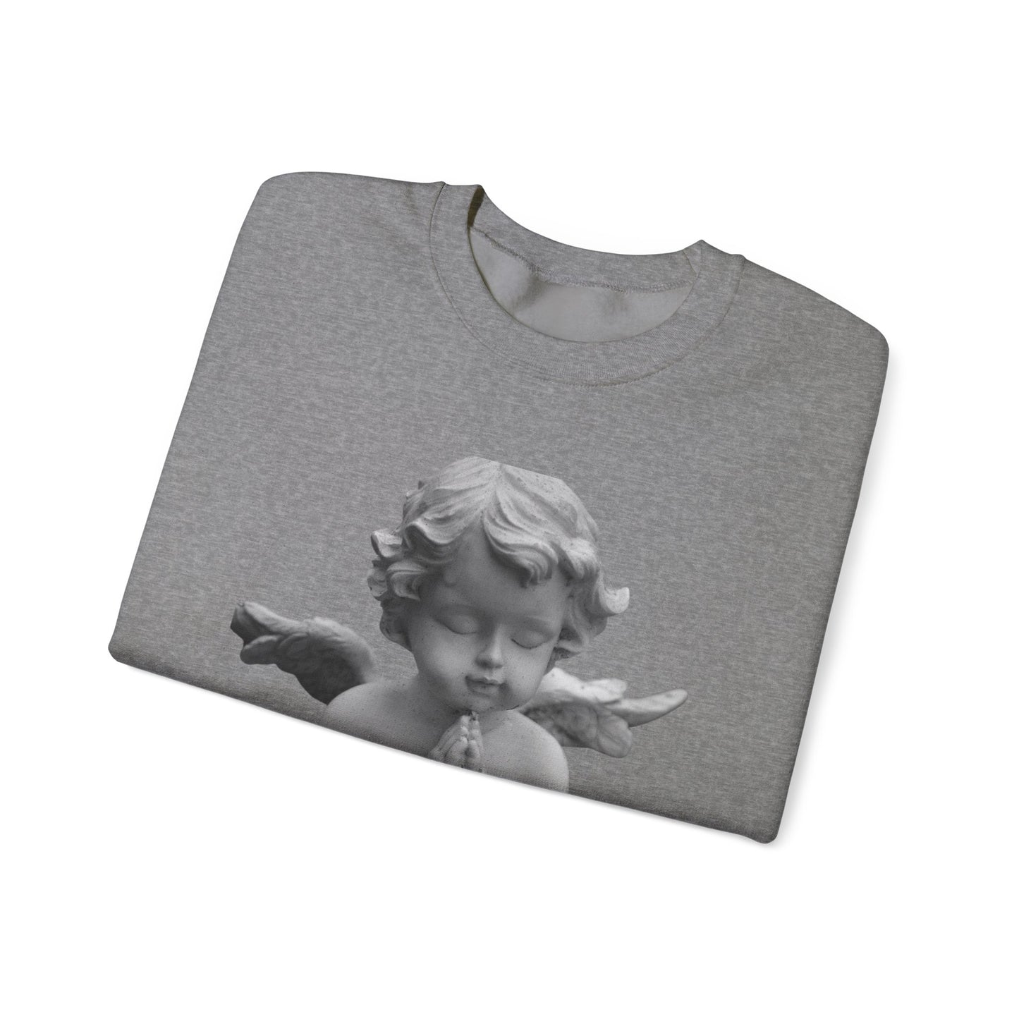 Pure Cloud Men & Women’s Sweater – "G.O.E Angel" (God Over Everything) Faith-Inspired Pullover