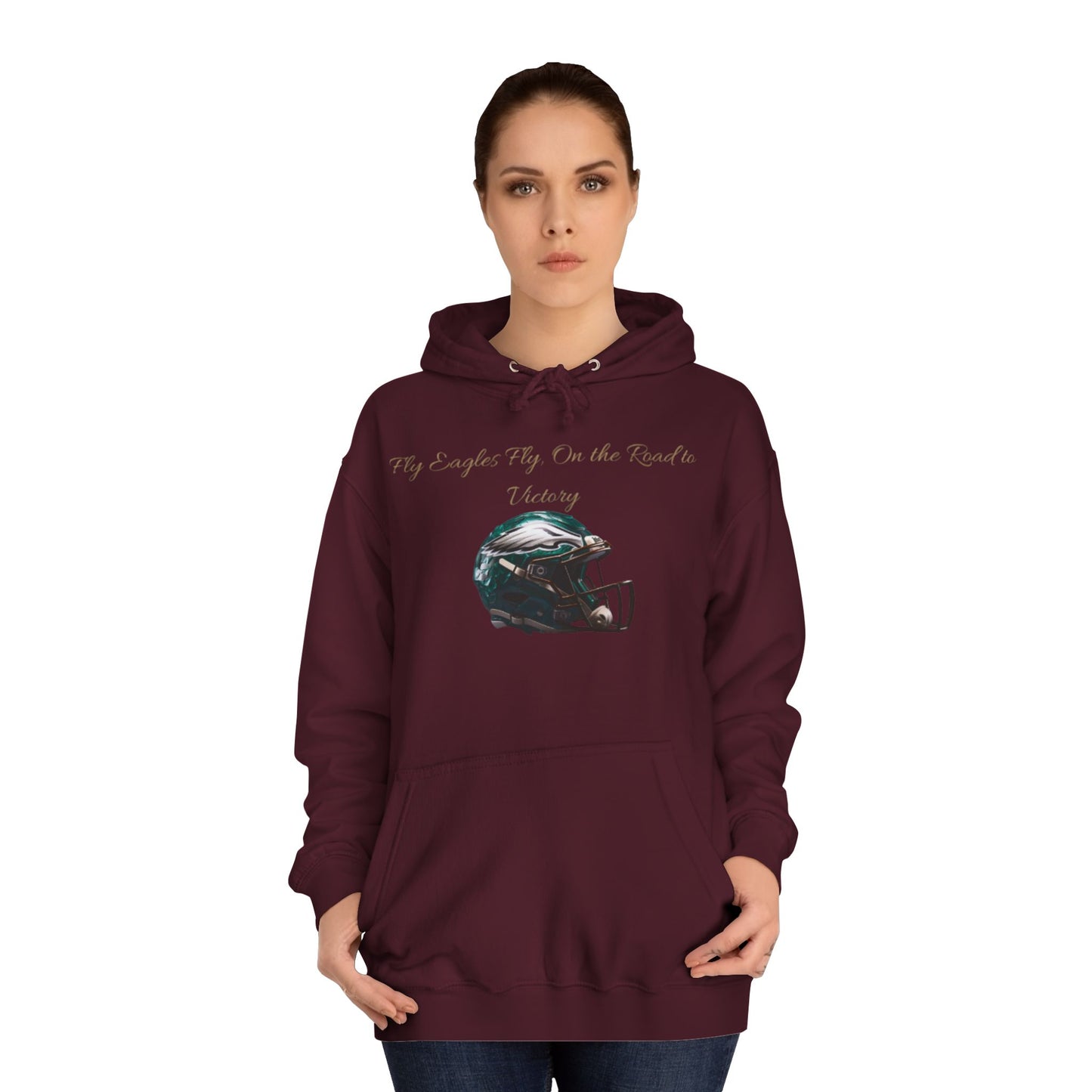 Midnight Green NFL Philadelphia Eagles Hoodie for Men & Women – "Fly Eagles, Fly" Game Day Sweatshirt with Drawstrings & Kangaroo Pocket
