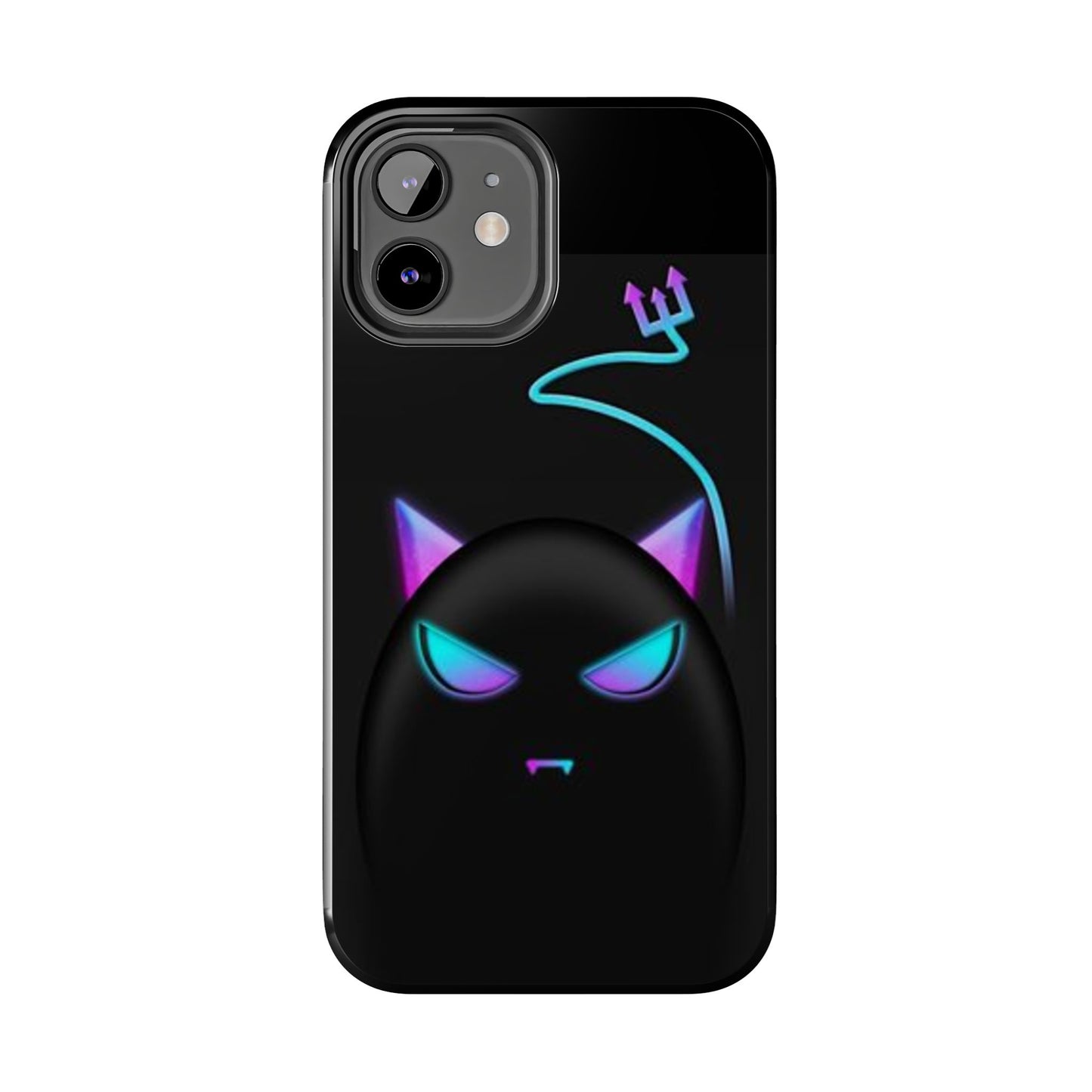 Demonic Cat Tough Phone Case - Cute & Edgy Phone Protection for Cat Lovers