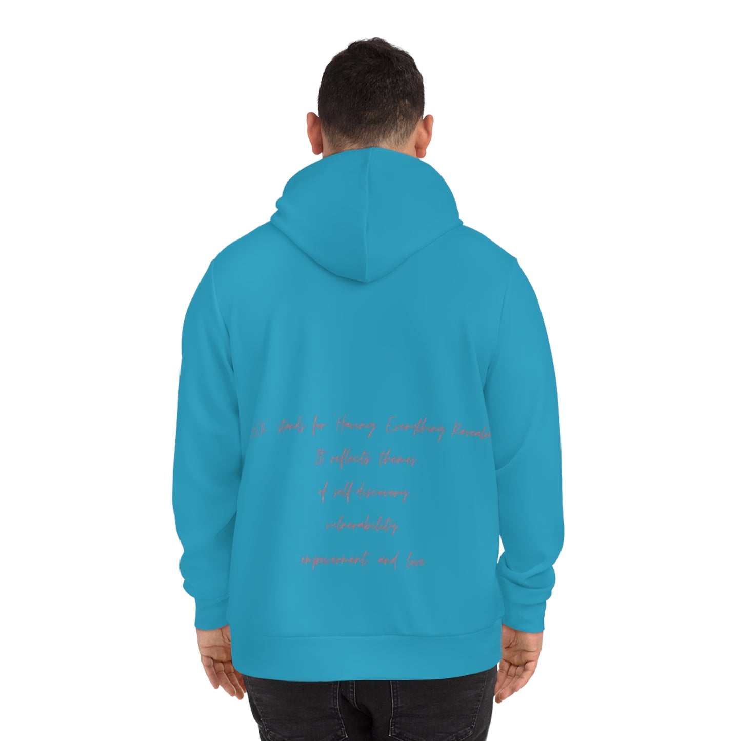 Aqua Bloom Blue Hoodie for Women – HER Floral Expression with Soft Blooming Petals