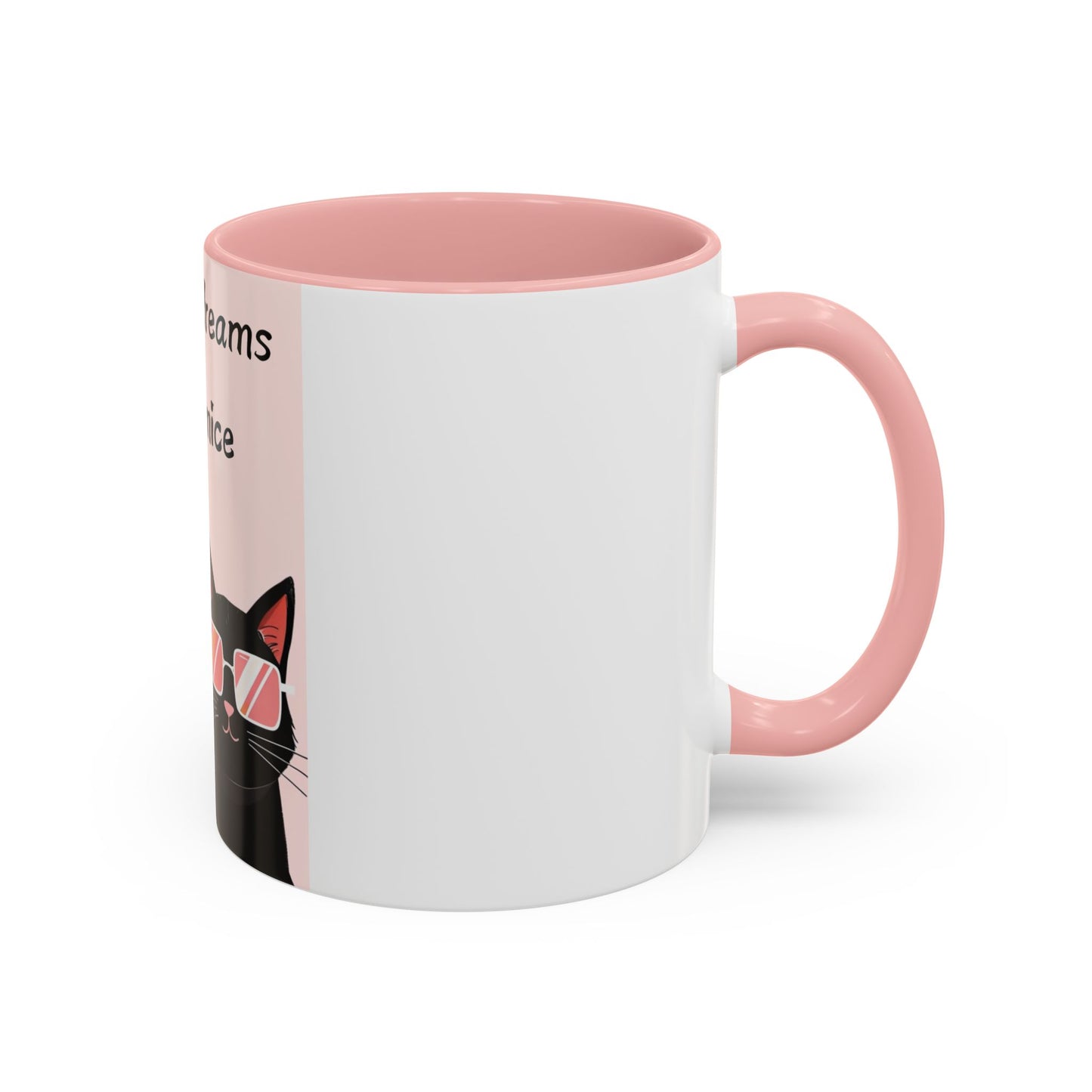 Whimsical Cat Coffee Mug - 'Chasing Dreams NOT Mice' - Perfect for Cat Lovers