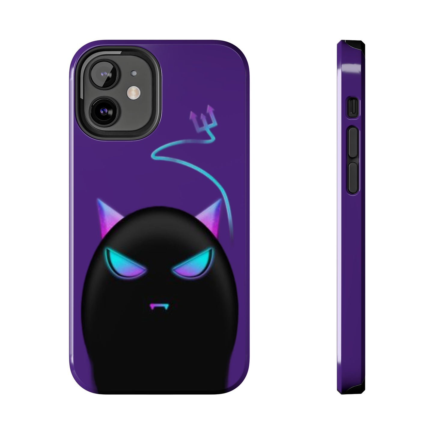 Demonic Cat Tough Phone Case - Cute & Edgy Phone Protection for Cat Lovers