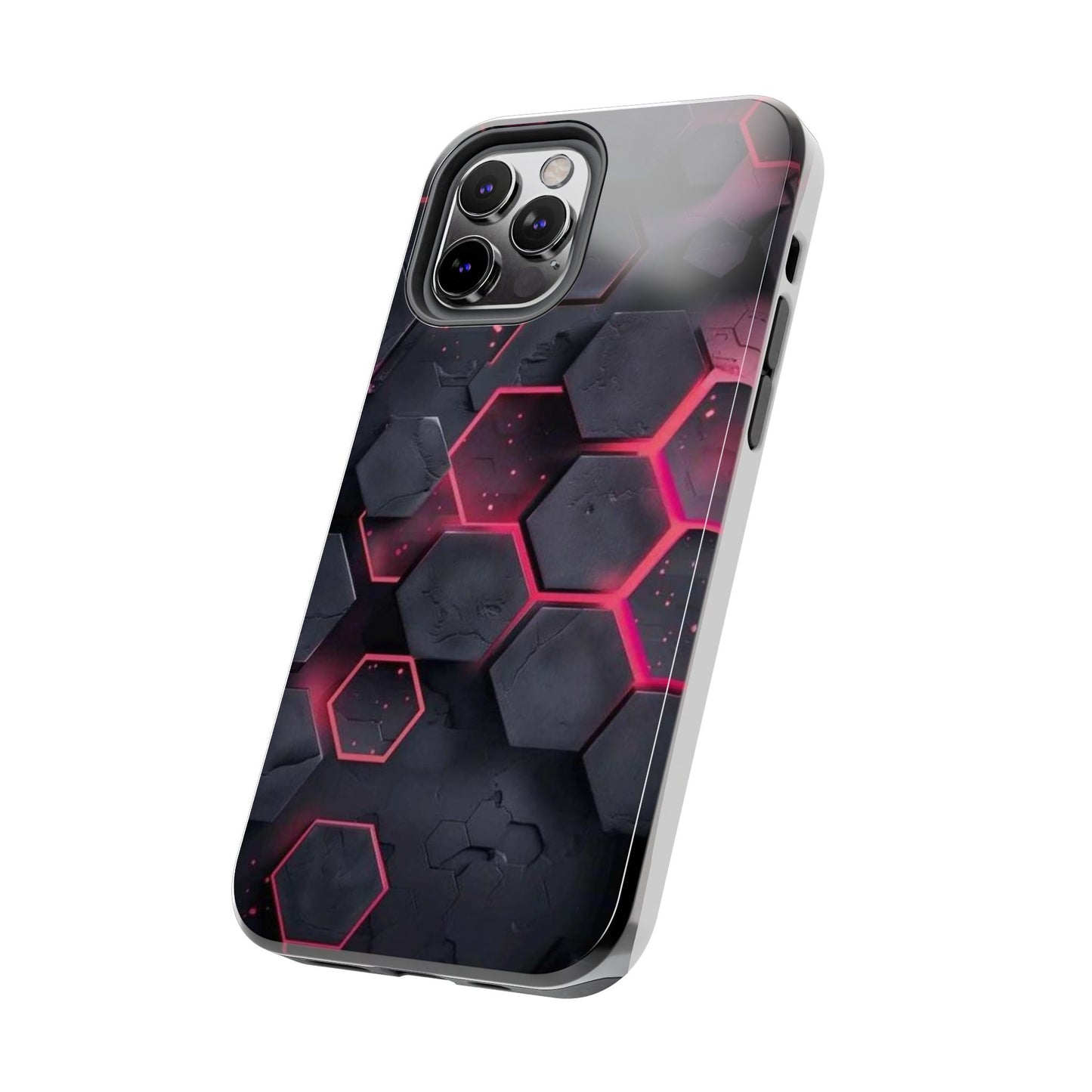 Stylish Tough Phone Cases with Hexagonal Design - Durable Protection for Tech Lovers