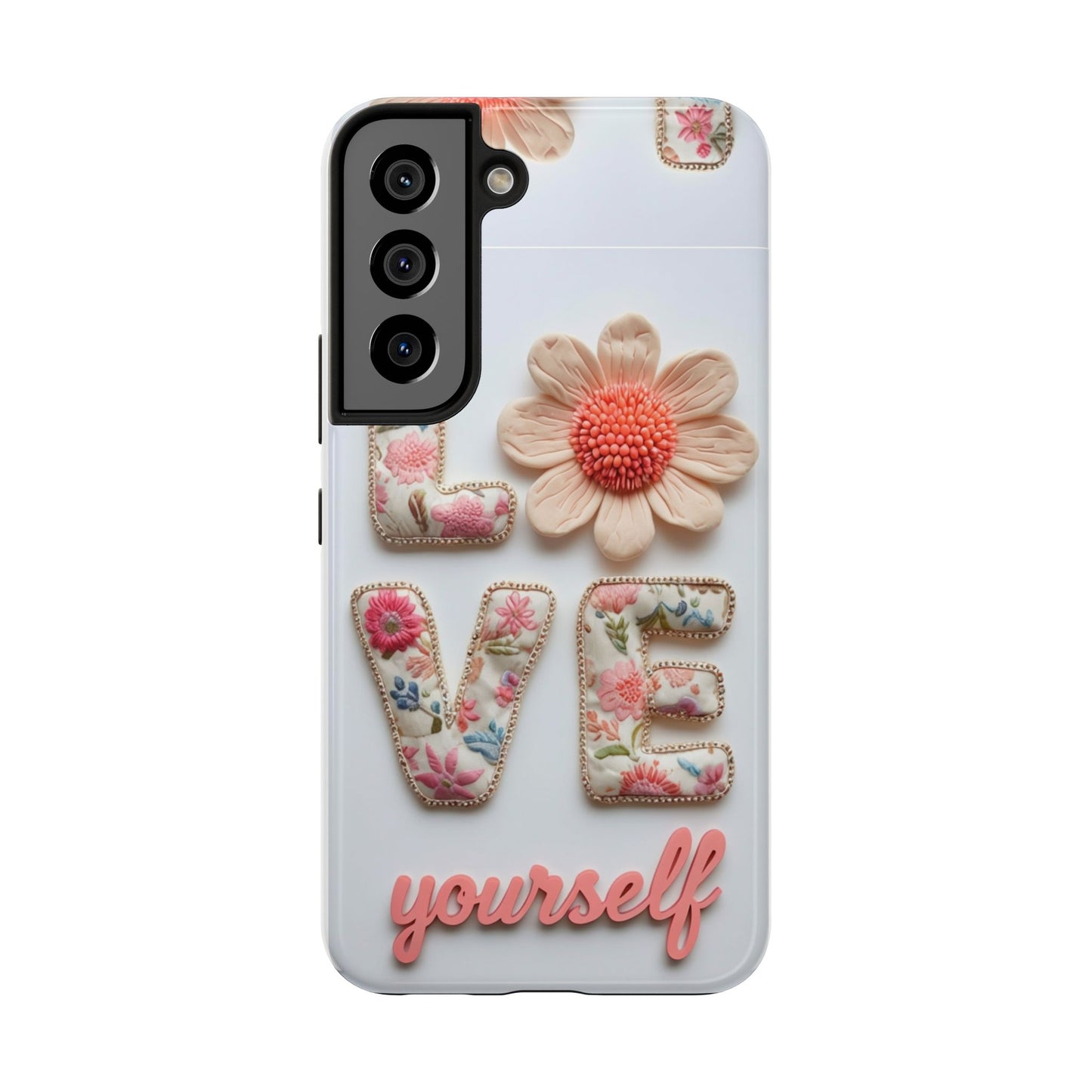 Floral 'Love Yourself' Tough Phone Case