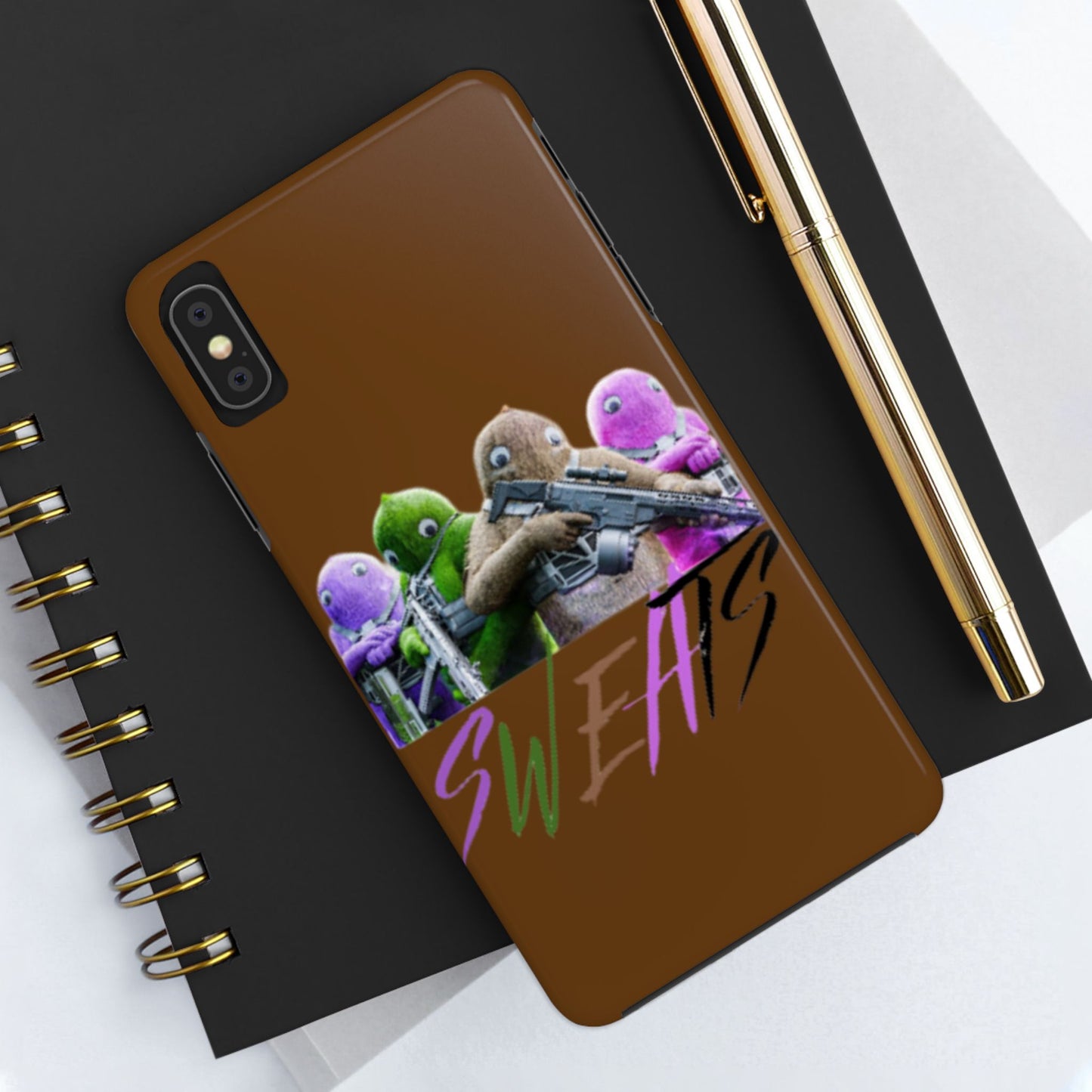 Cool Cartoon-Inspired Tough Phone Case - 'SWEATS'