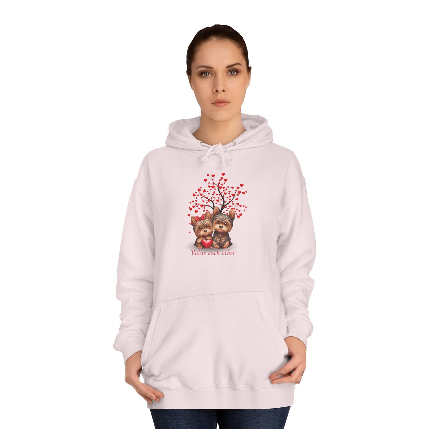 Baby Blue Hoodie for Him & Her – Perfect for Dog Lovers with Heart Paw Print Design