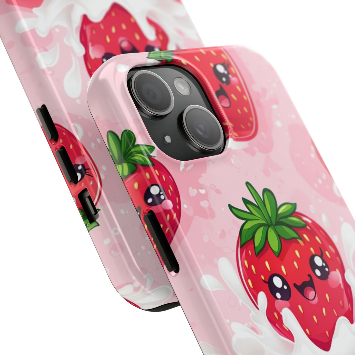 Kawaii Strawberry Tough Phone Case - Cute & Durable Protection