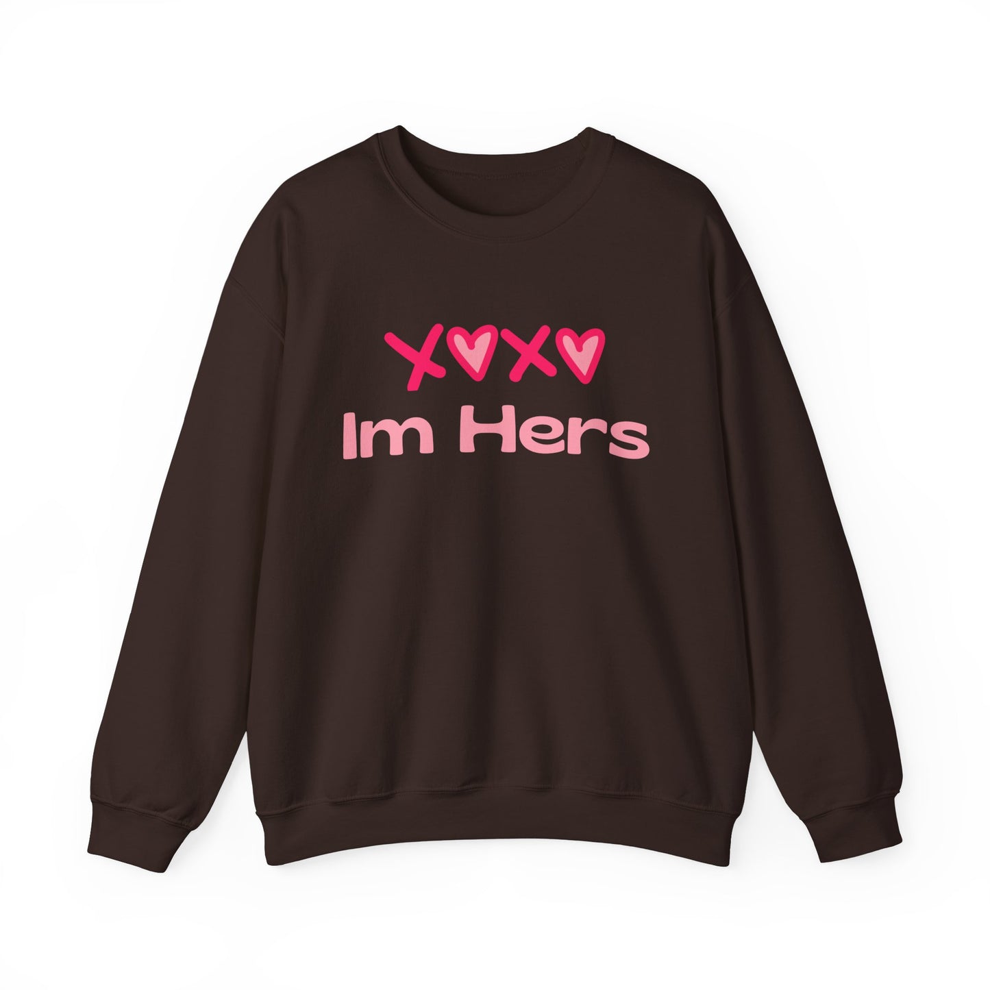"XOXO ‘I’m His’ Crewneck Sweatshirt – Romantic Unisex Pullover | Cozy Valentine’s Day & Everyday Love Apparel"